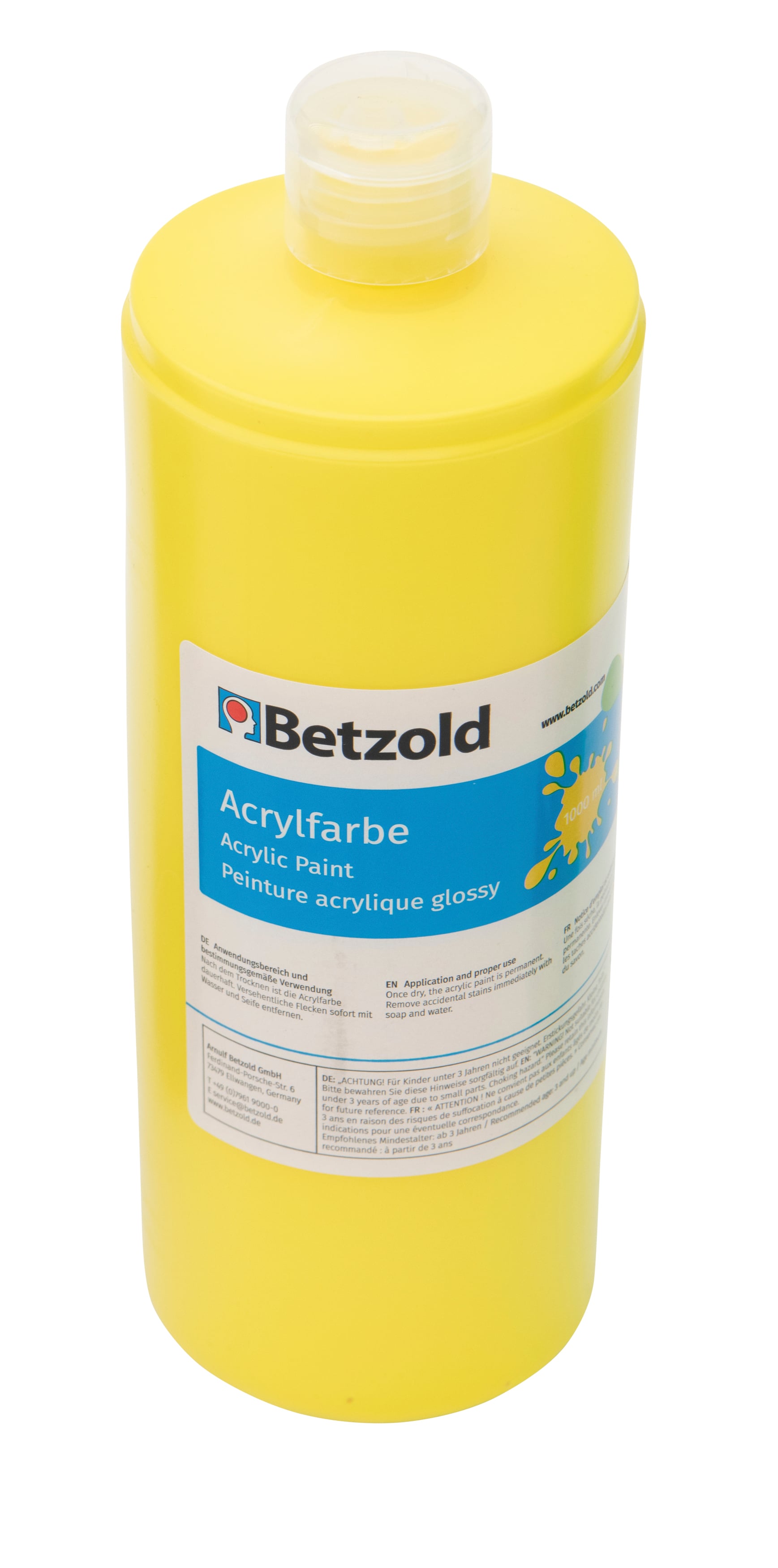 Betzold Acrylfarbe, 1 l, Farbe: gelb