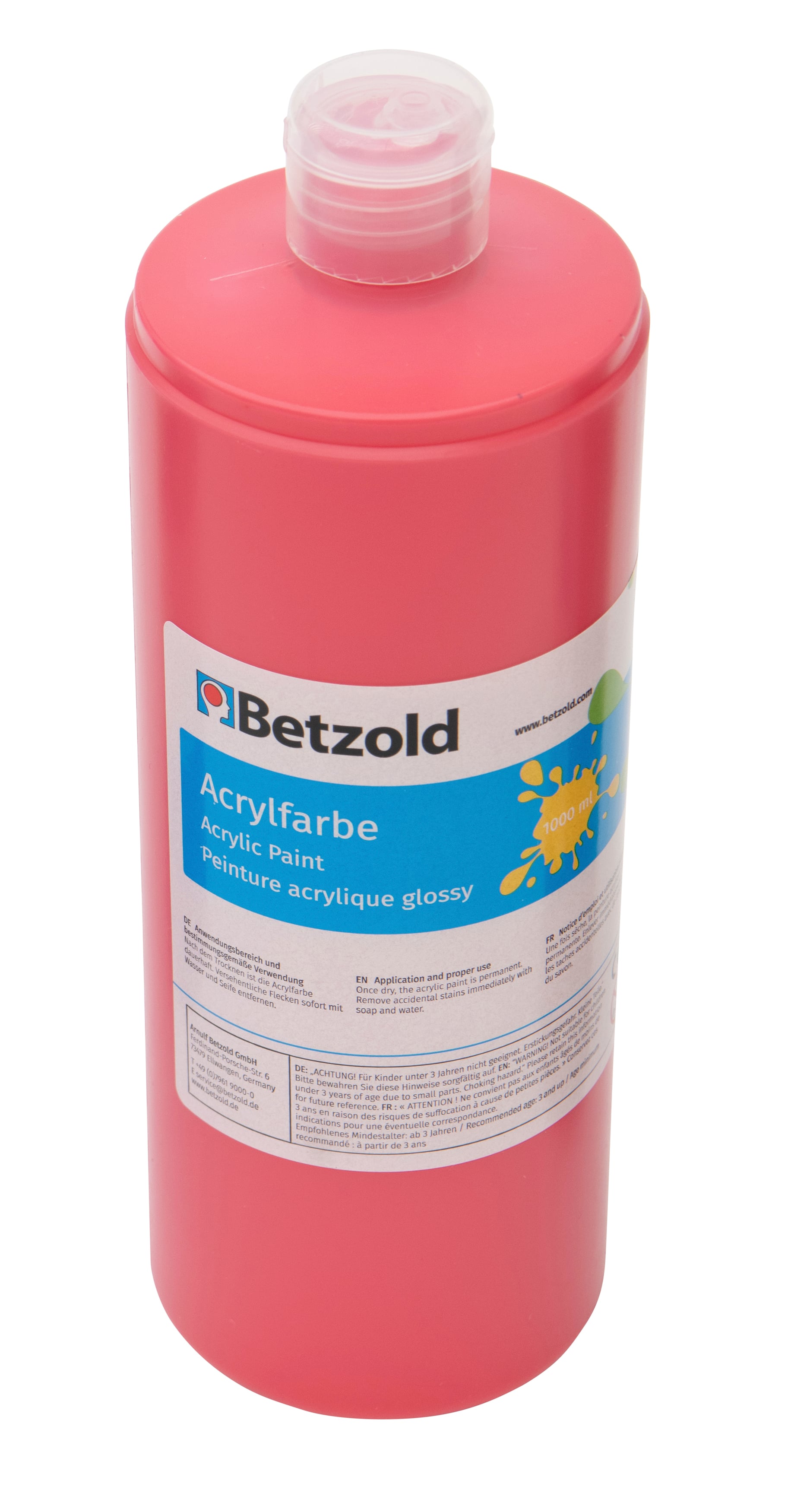 Betzold Acrylfarbe, 1 l, Farbe: rot