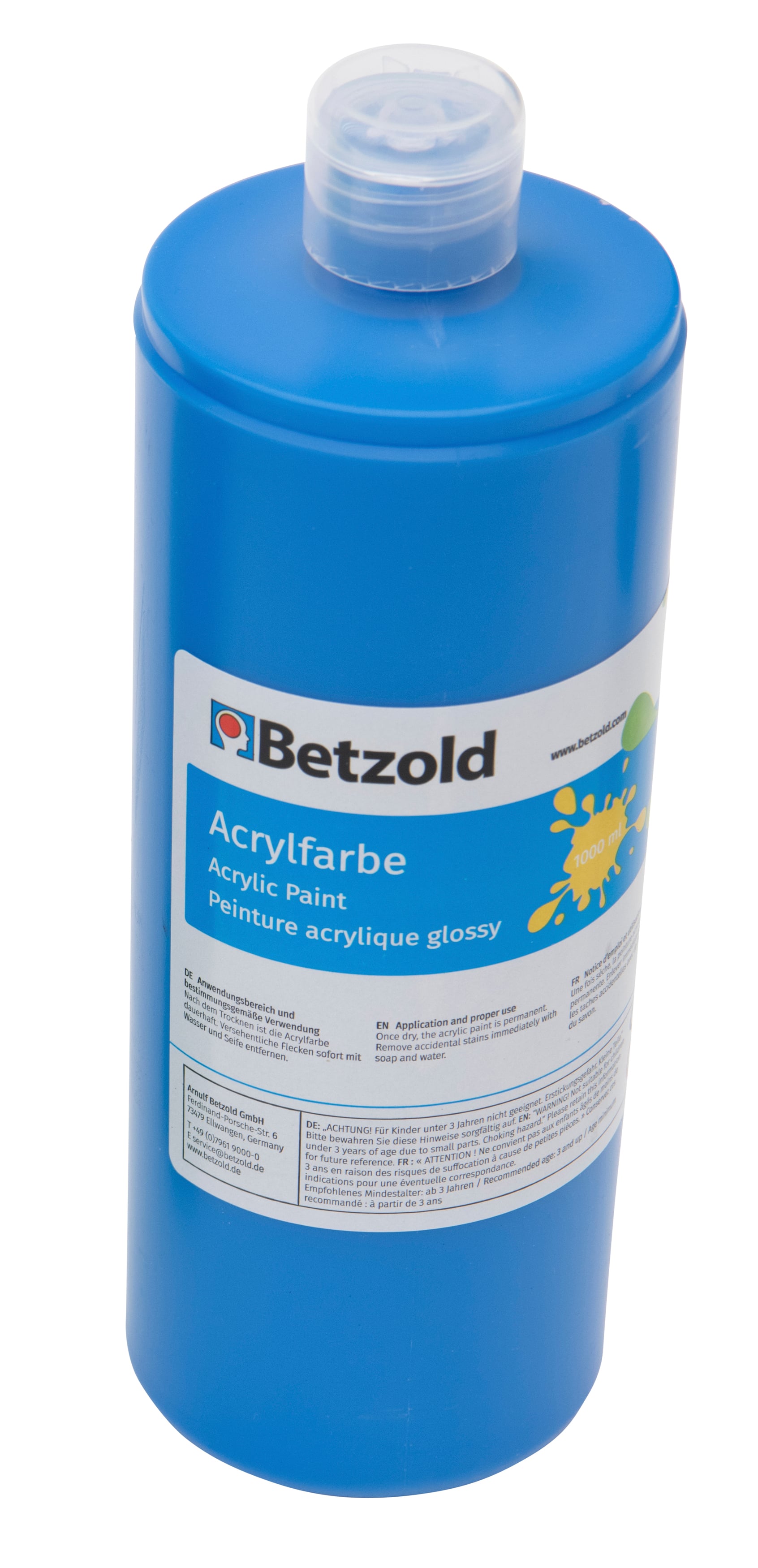 Betzold Acrylfarbe, 1 l, Farbe: blau