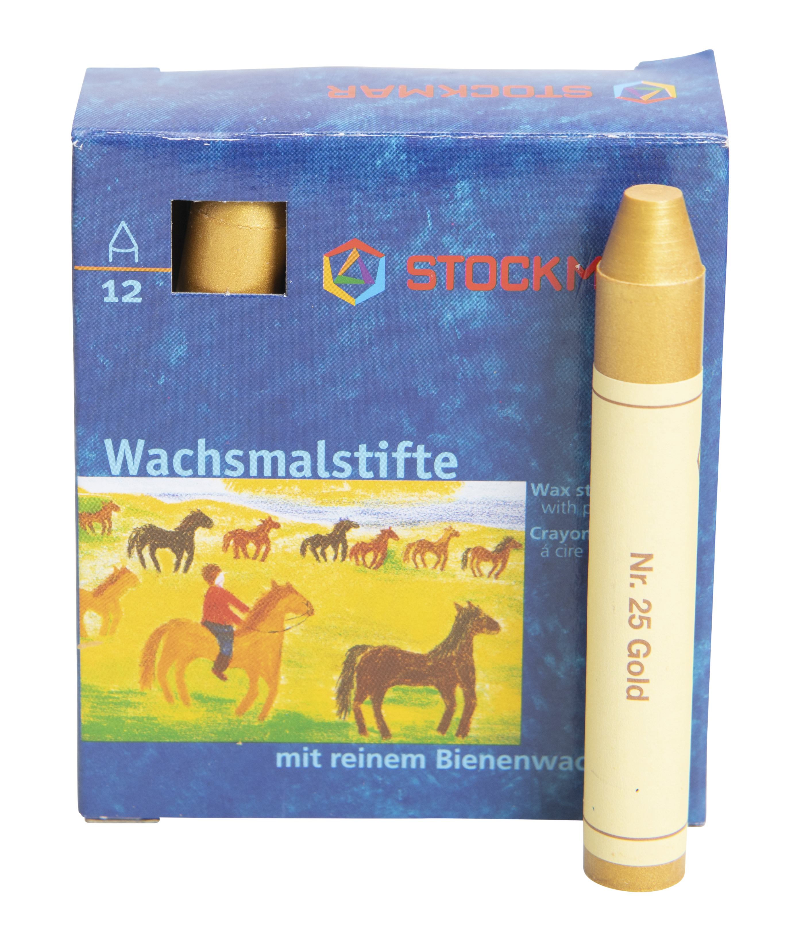 STOCKMAR Wachsmalstifte, 12 Stück, Farbe: gold