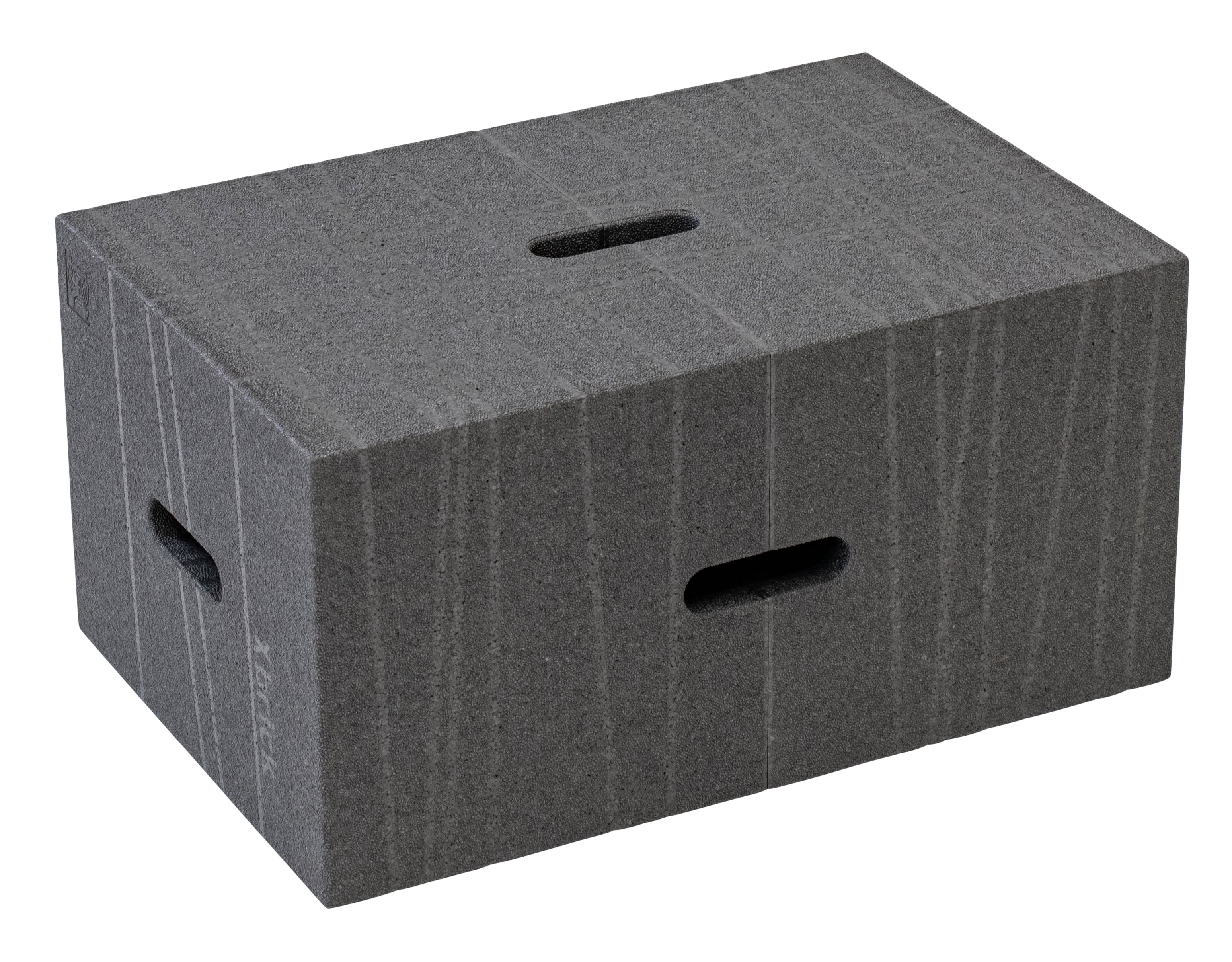 Xbrick® Multifunktionshocker-Baustein, Farbe: grau B1