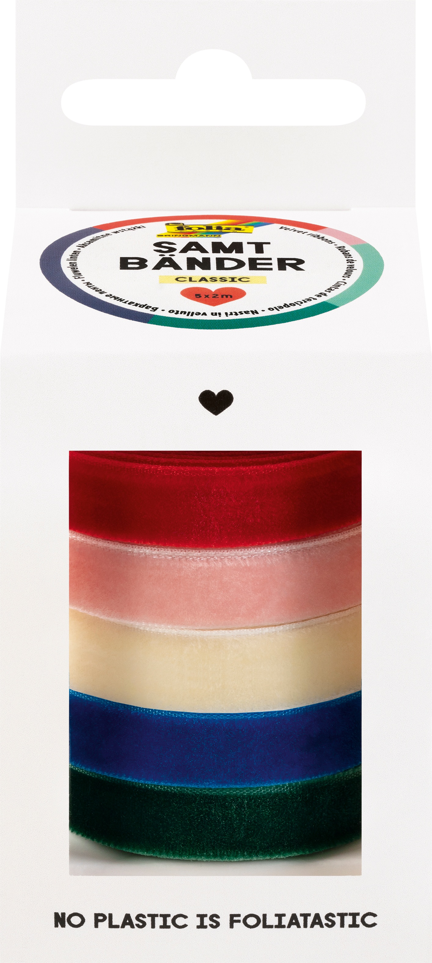 folia Samtbänder, 2 m, Farbe: classic