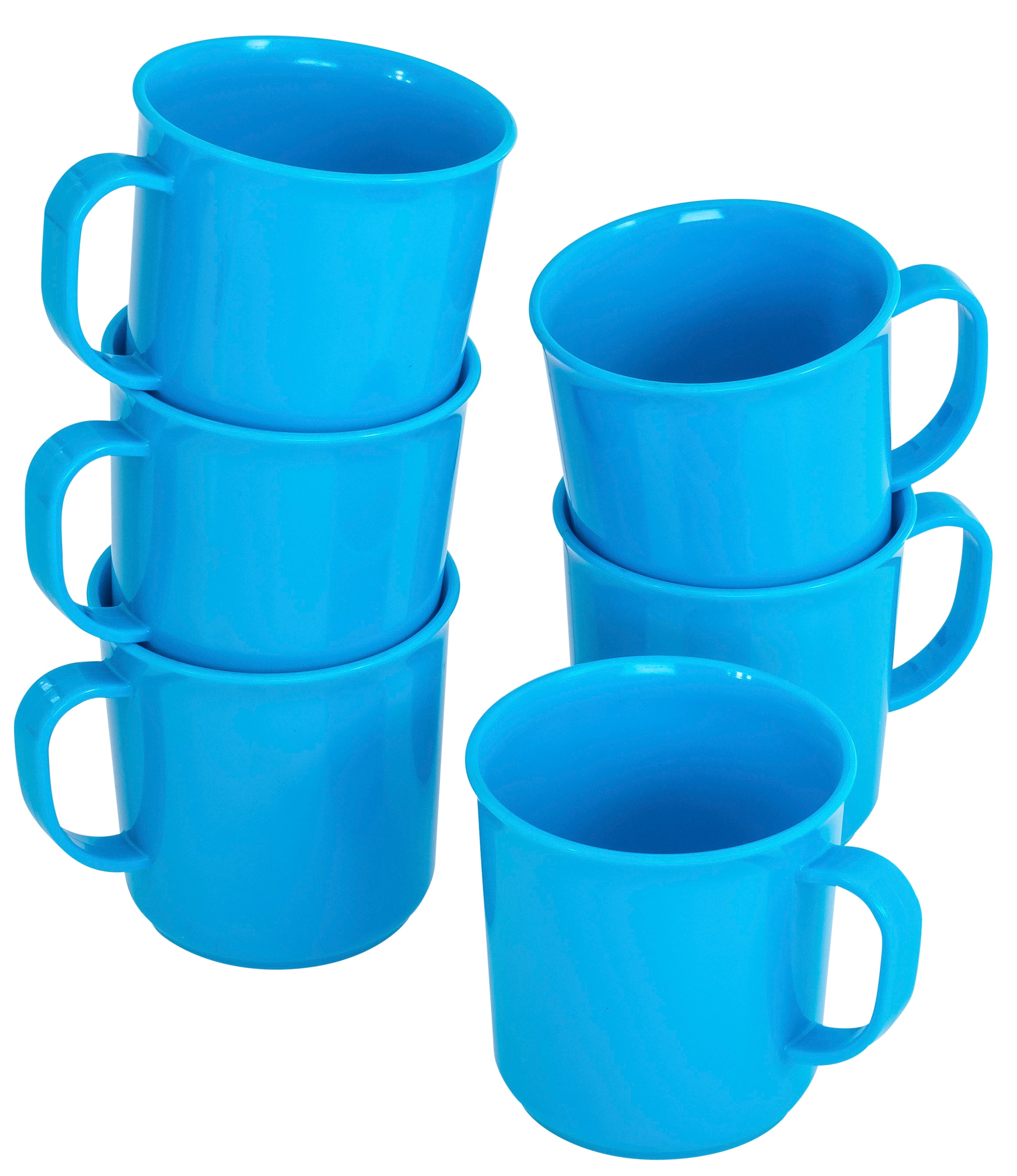 Kinderzeug Henkelbecher, 6 Stück, Tasse, Farbe: hellblau