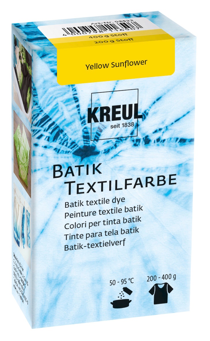 Kreul Batik-Textilfarbe, Stoffmalfarbe, Farbe: gelb