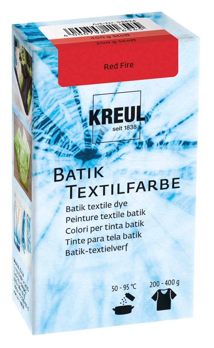 Kreul Batik-Textilfarbe, Stoffmalfarbe, Farbe: rot