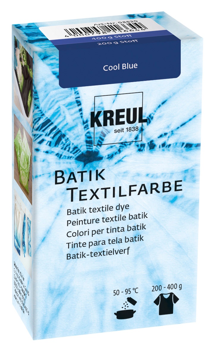 Kreul Batik-Textilfarbe, Stoffmalfarbe, Farbe: blau