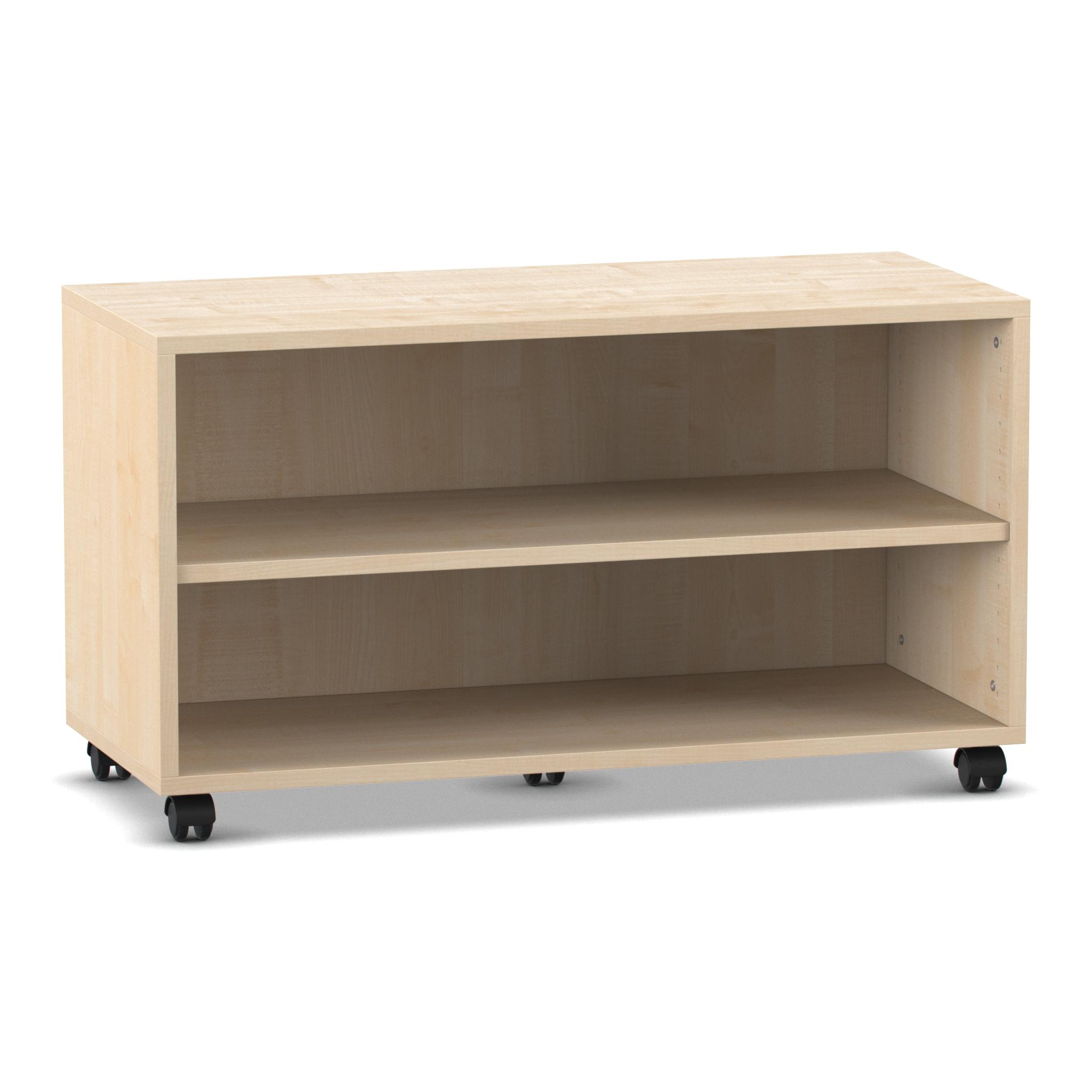 Flexeo Regal, 1 Reihe, 2 Fächer, Breite 94,8 cm, Holzdekor: Ahorn honig