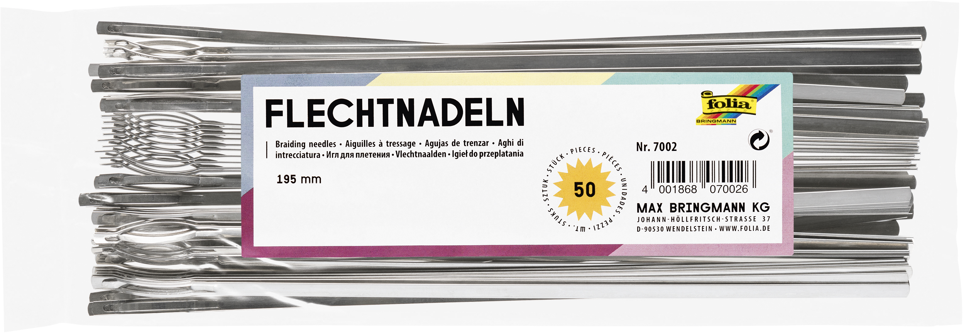 folia 50 Flechtnadeln