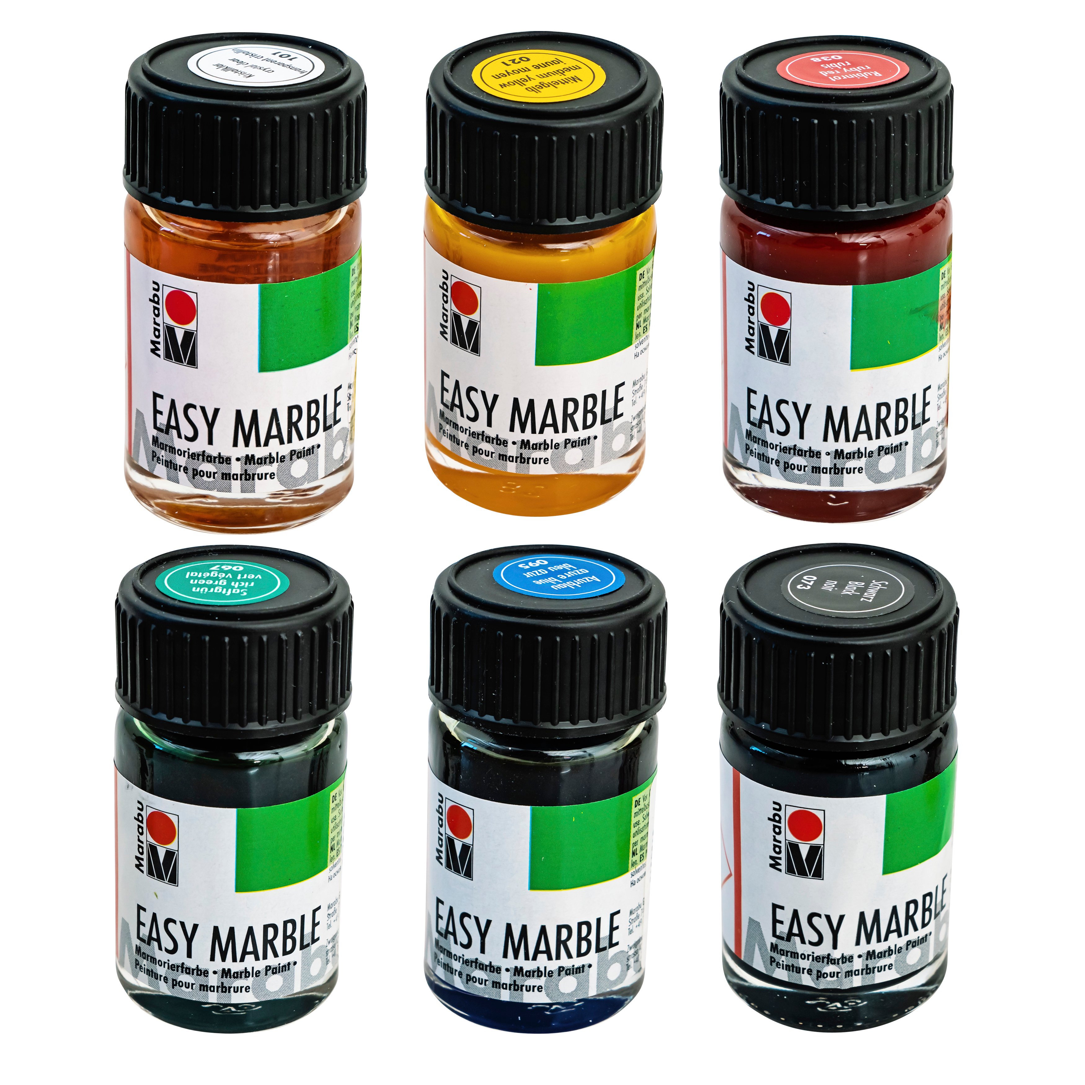 Marabu easy marble Marmorierfarben, Farbe: Grundfarben