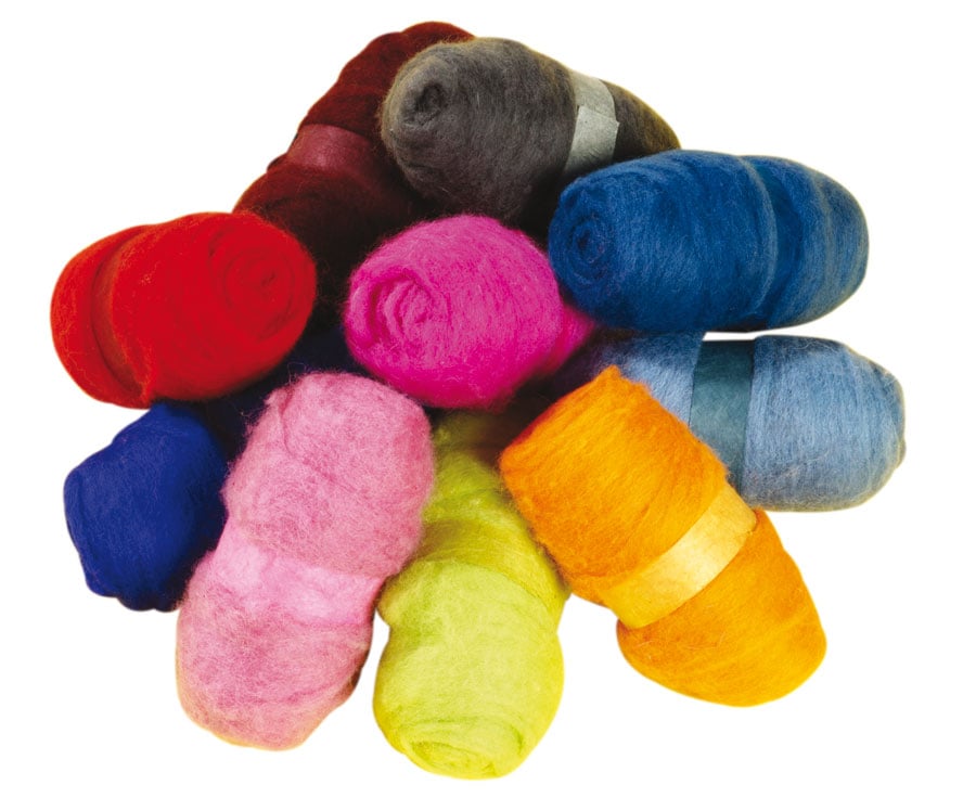 Betzold Märchenwolle, 1 kg, in 10 Farben
