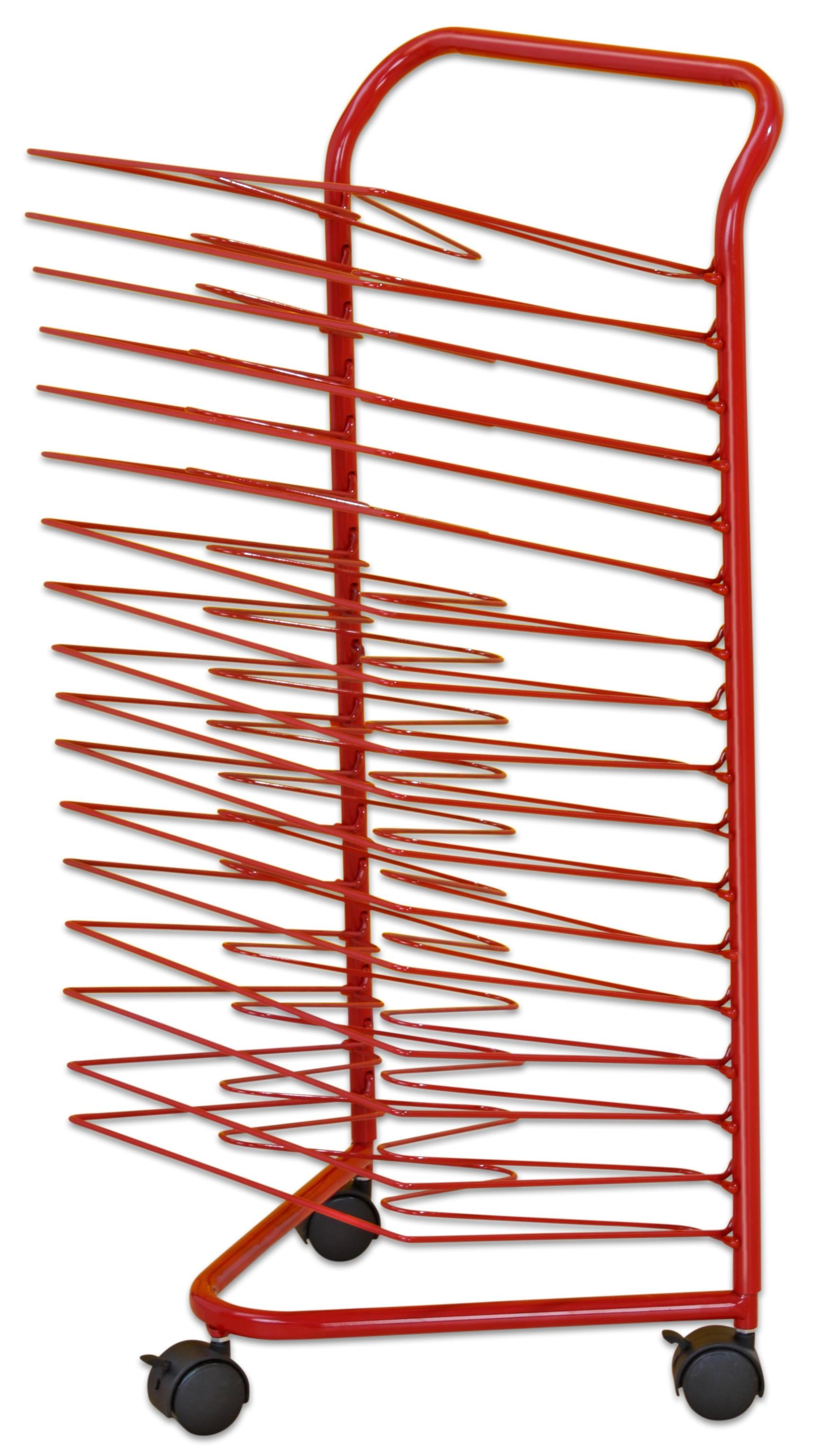 Betzold Trocknungswagen, silber oder rot, Farbe: rot