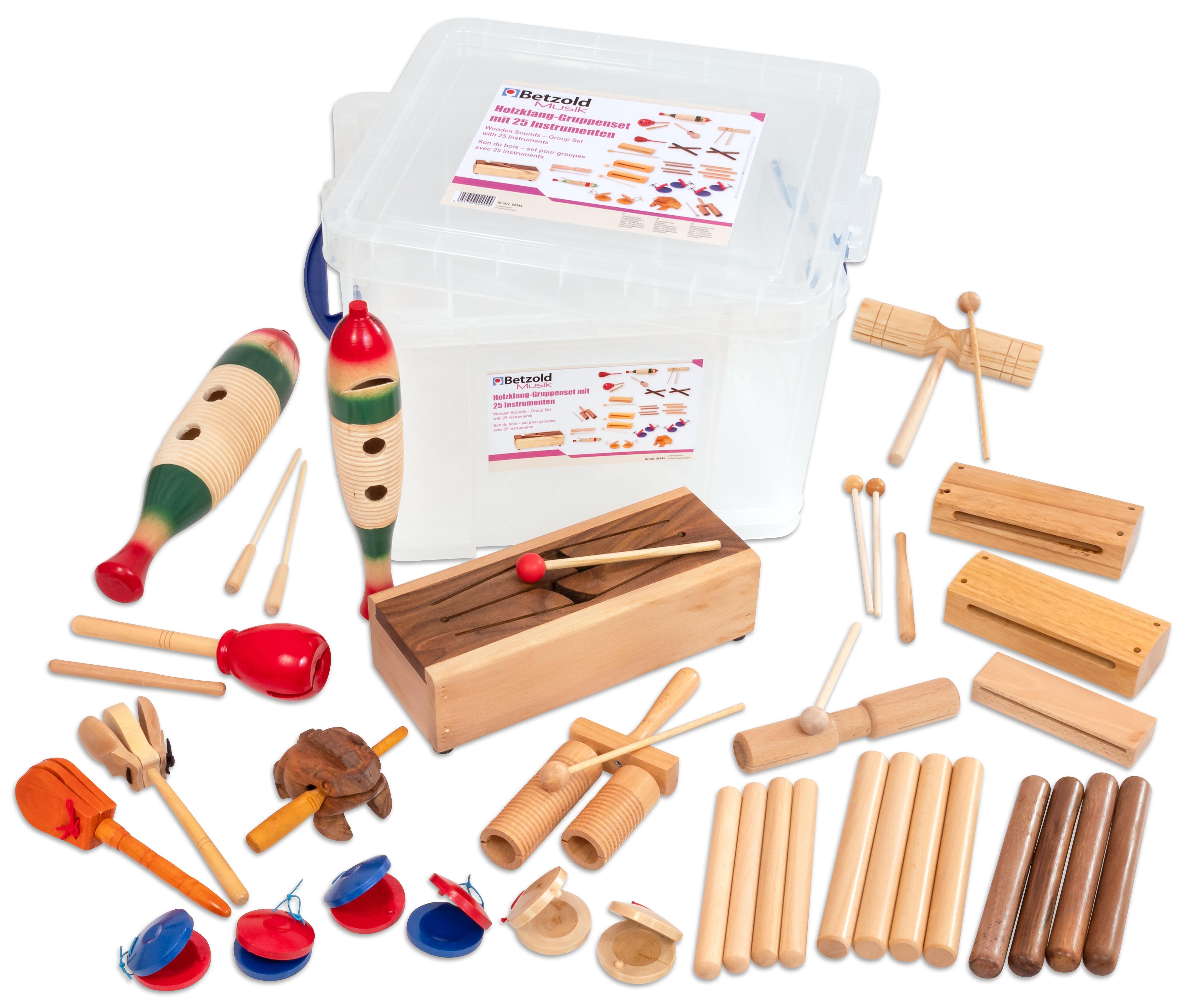 Betzold Holzklang-Gruppenset mit 25 Instrumenten