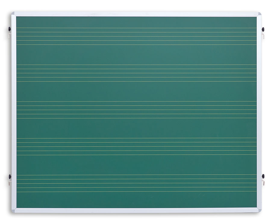 Betzold Einhängetafel mit Notensystemen, Farbe: grün, Ausführung: 2 Seiten Notensysteme