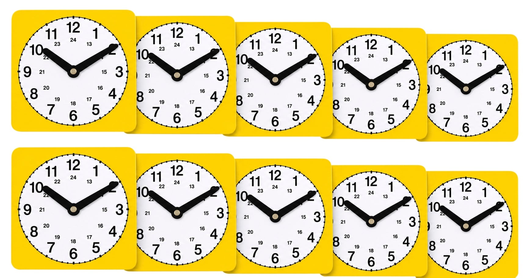 Betzold Set mit 10 Lernuhren