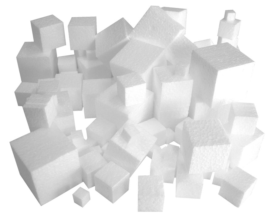 Daggis Styroporwürfel, Set mit 100 Stück