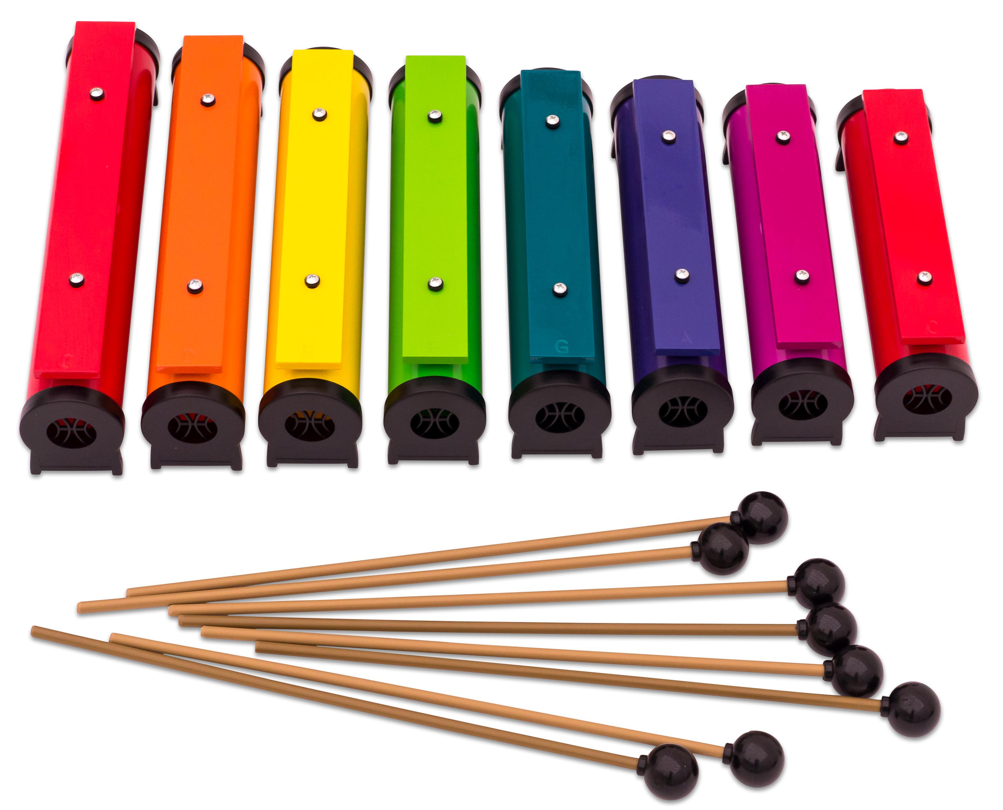 Betzold Farbige Round-Sound Tubes, Tonumfang: diatonisch
