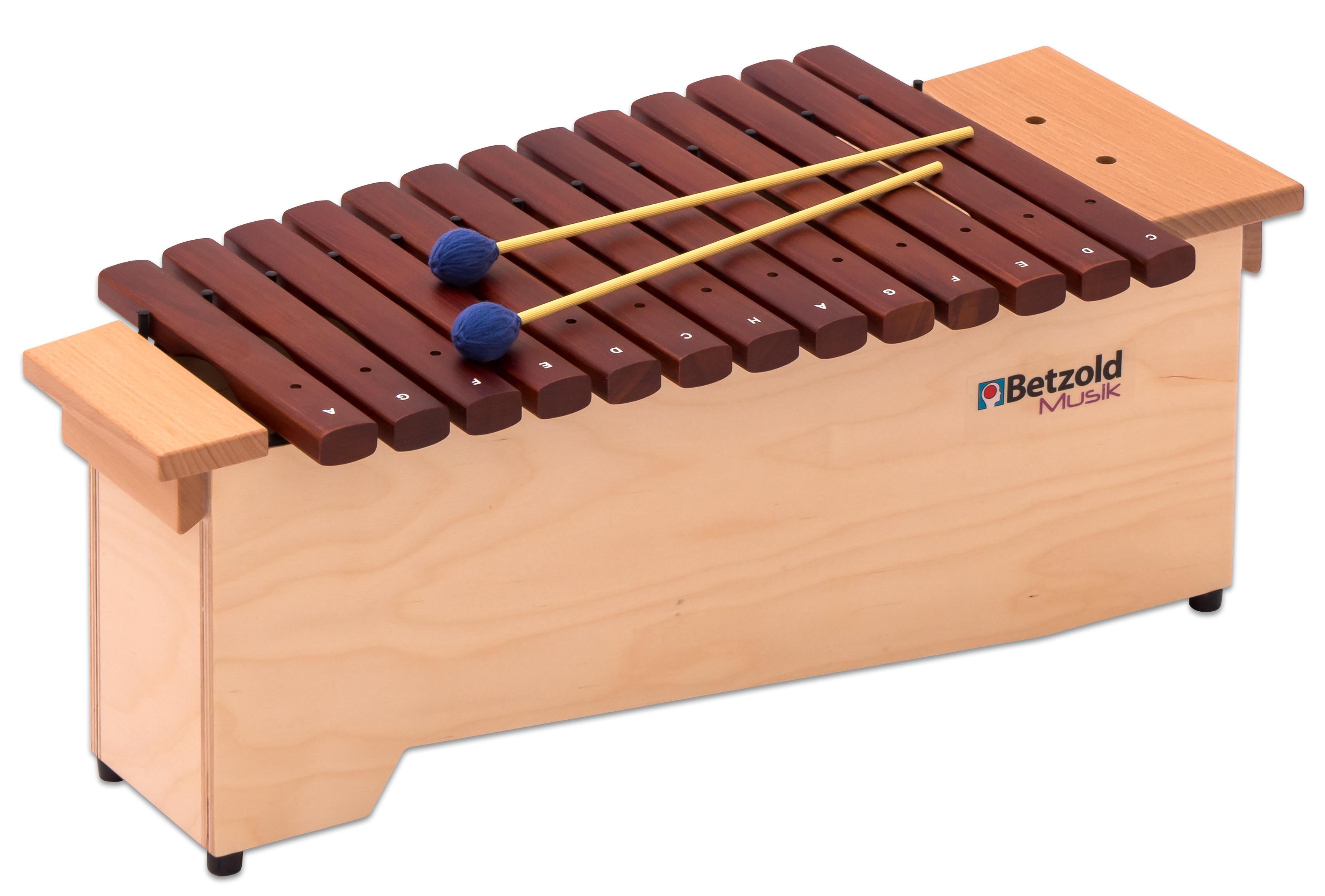 Betzold Alt-Xylophon, Tonumfang: diatonisch