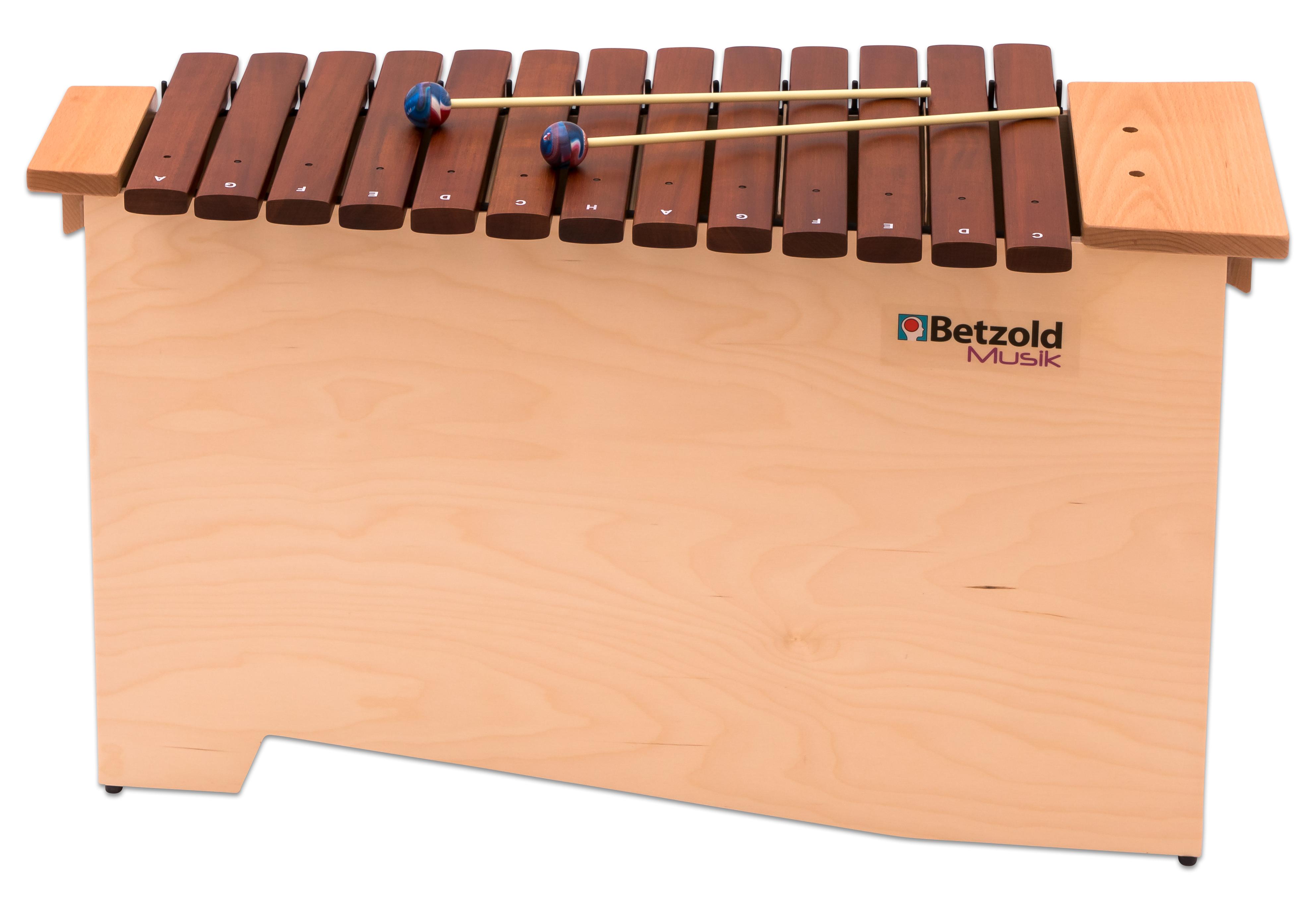 Betzold Bass-Xylophon, Tonumfang: diatonisch
