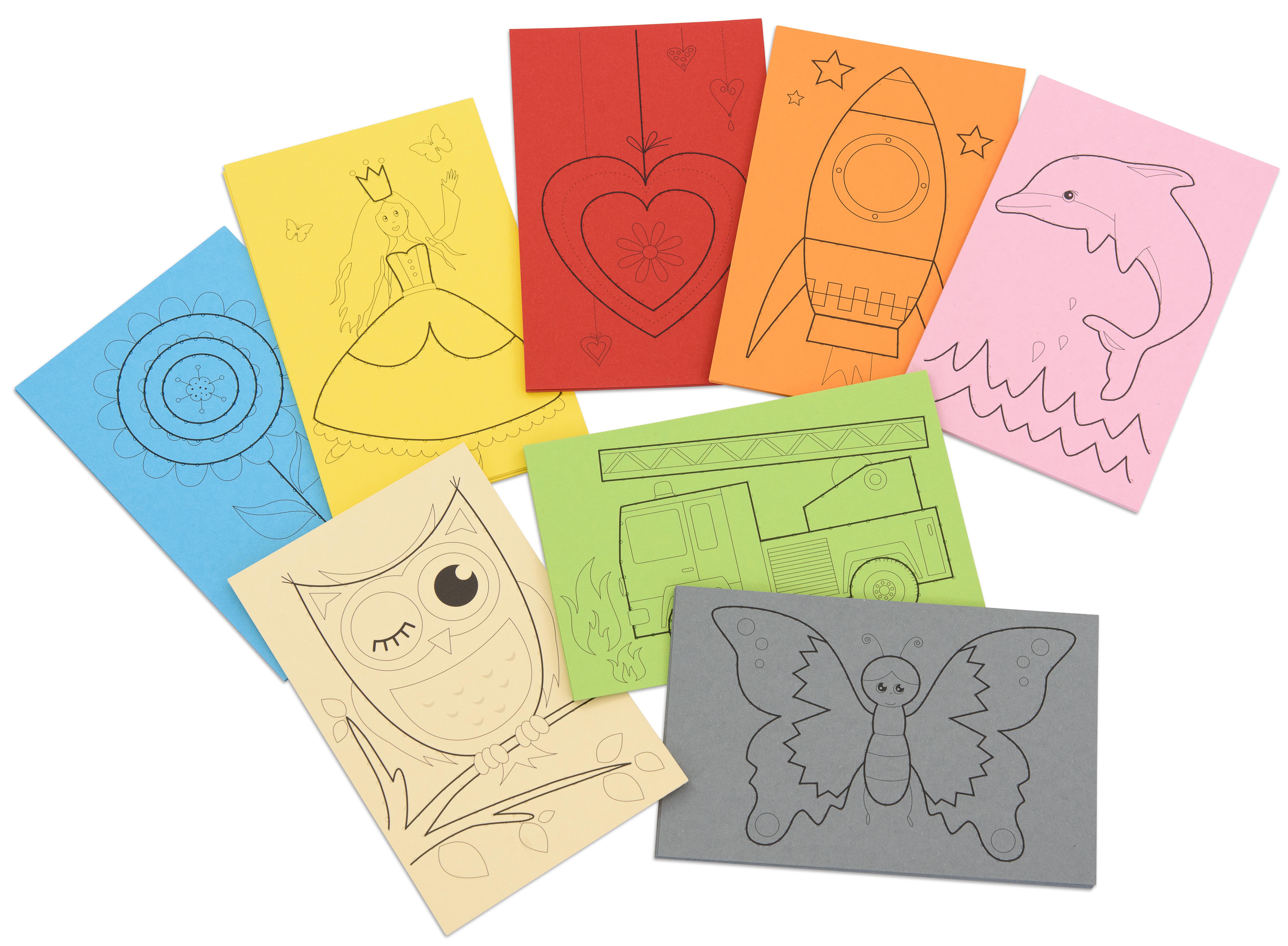 folia Ausnäh- oder Stickkarten, Farbe: bunt