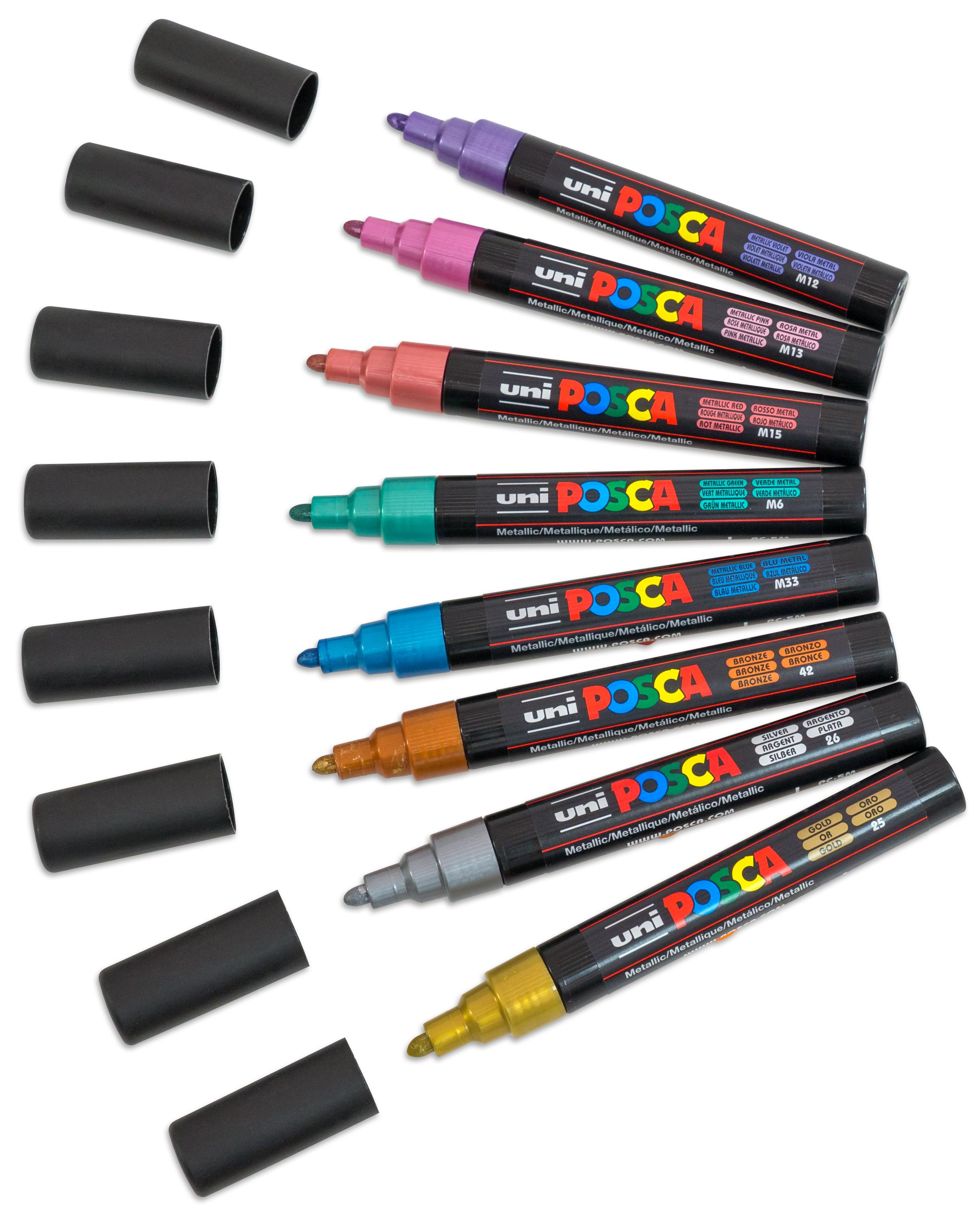 POSCA Metallicfarben, 8er-Set