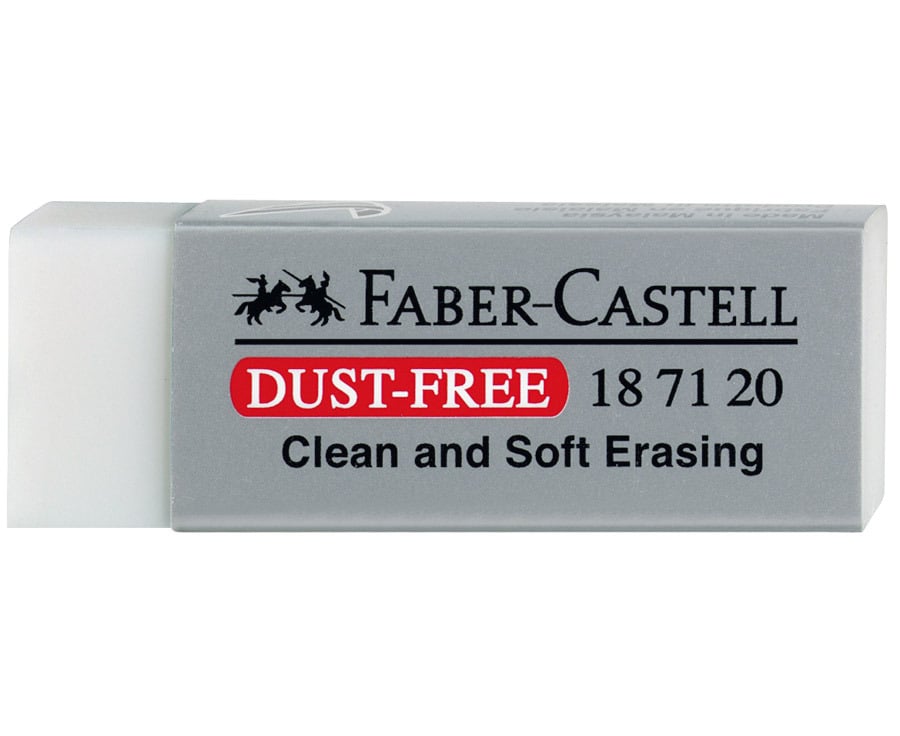 FABER-CASTELL Dust-free Radiergummi, 2 Stück, Setgröße: 2 Stück