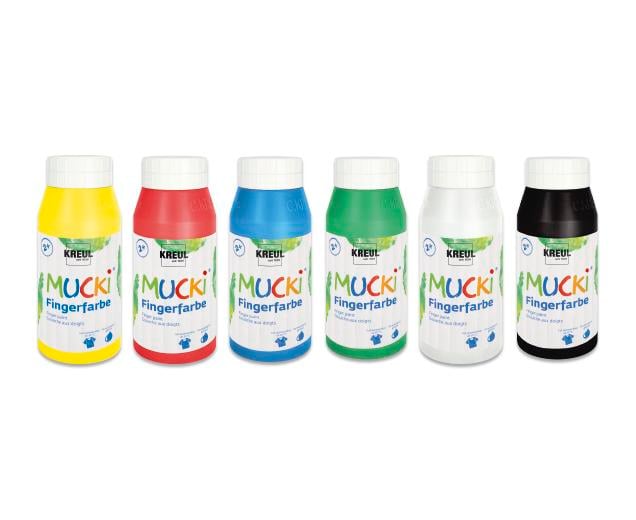 Kreul MUCKI Fingerfarben, 6x 750 ml