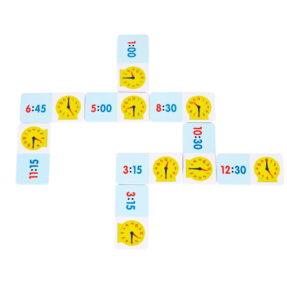 Learning Resources Uhrzeit Dominos, Spiel