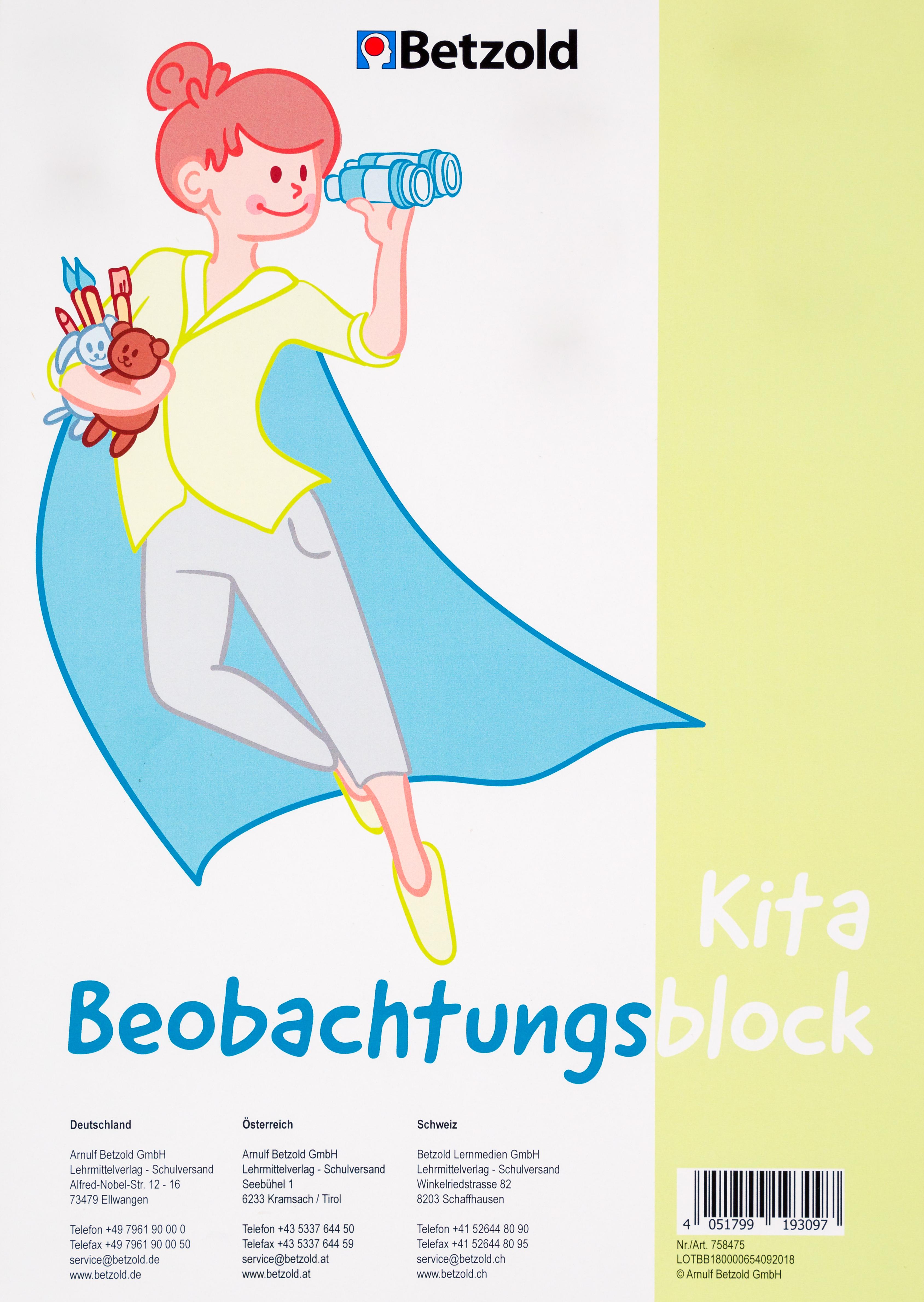 Betzold Beobachtungsblock Kita, DIN A4