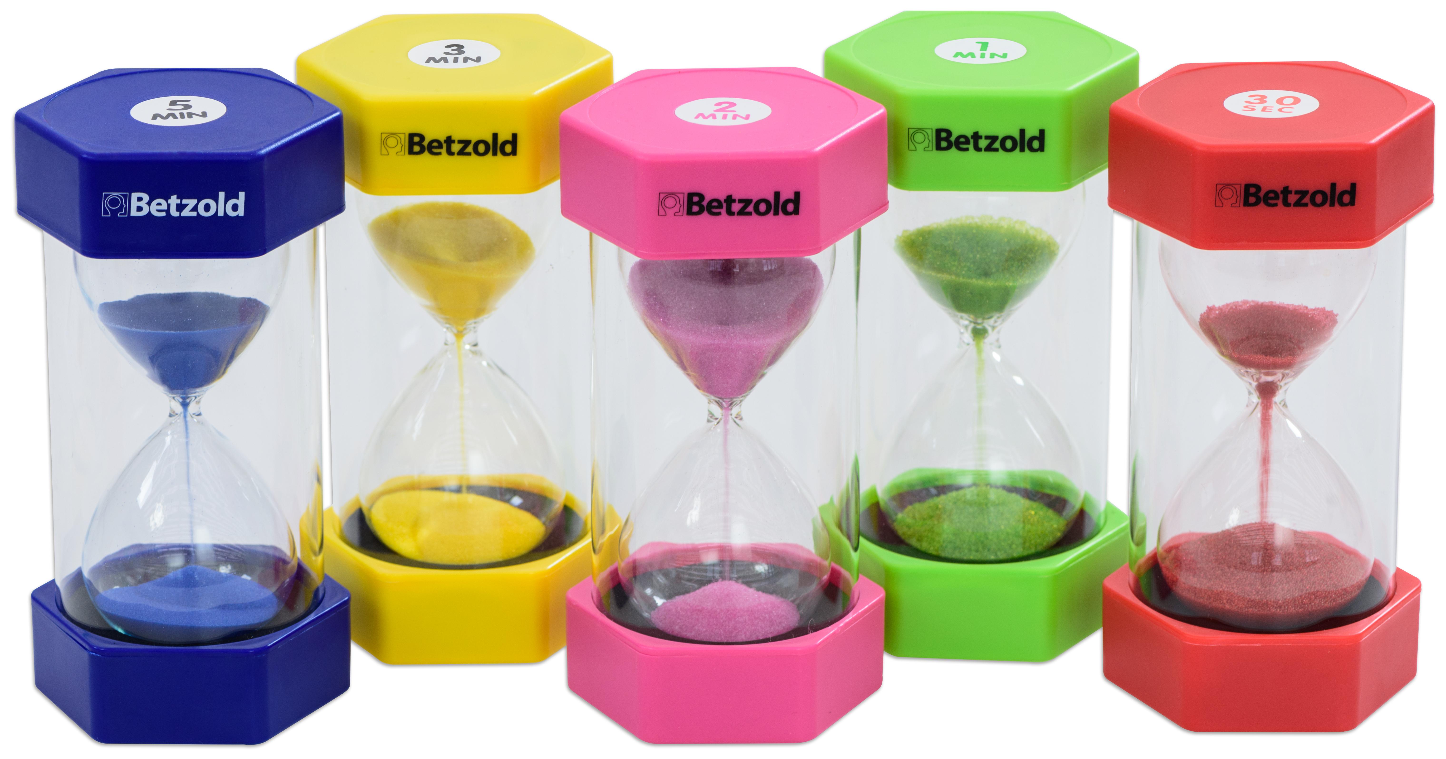 Betzold Sanduhren-Set Shorttimer (1, 2, 3, 5 min. und 30 sek.)