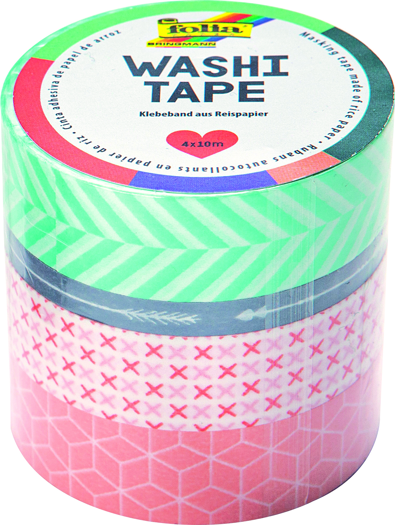 folia Washi-Tape, 4er-Set, geometrisch