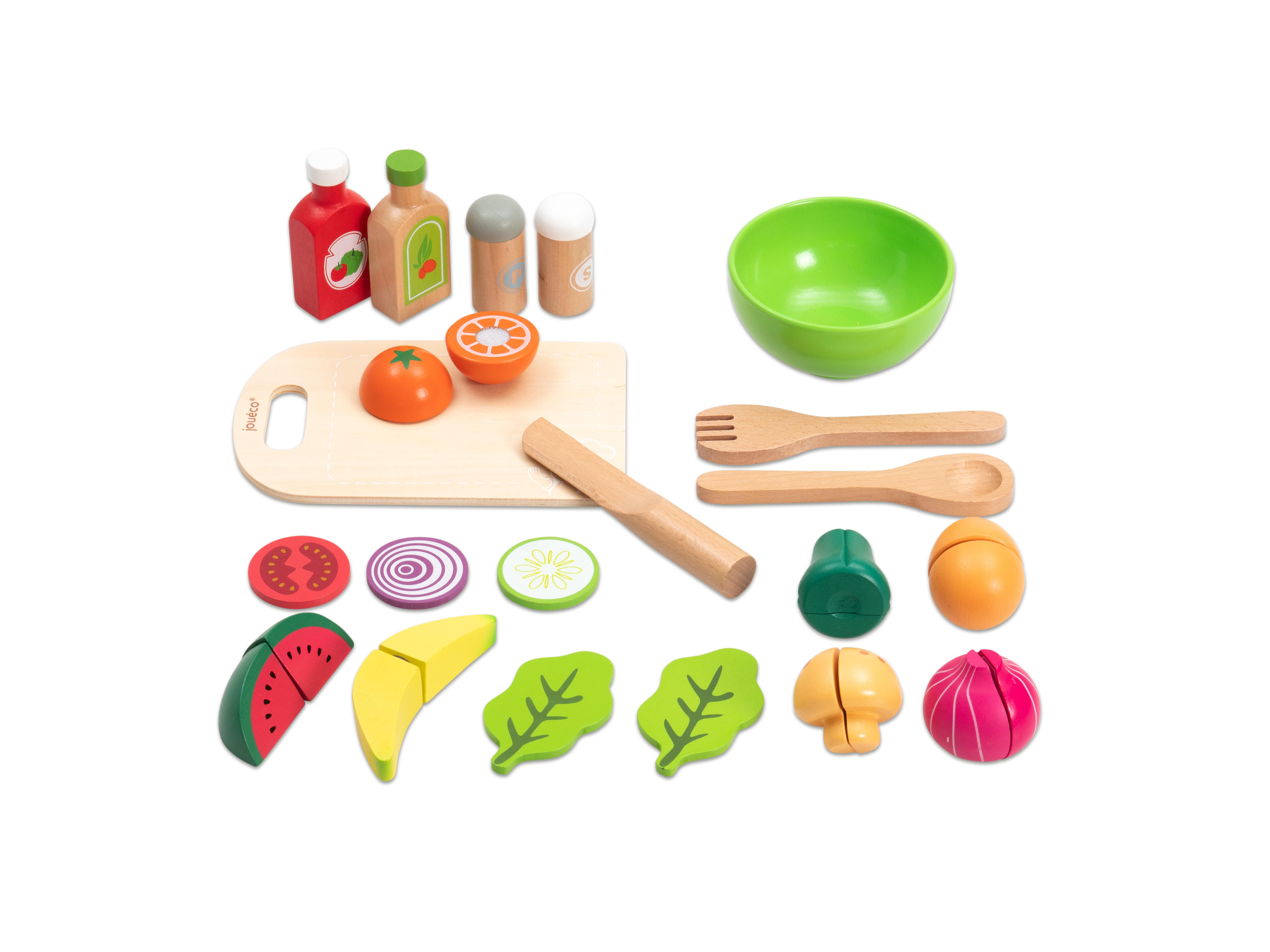 Jouéco Salat-Set aus Holz, 29-teilig