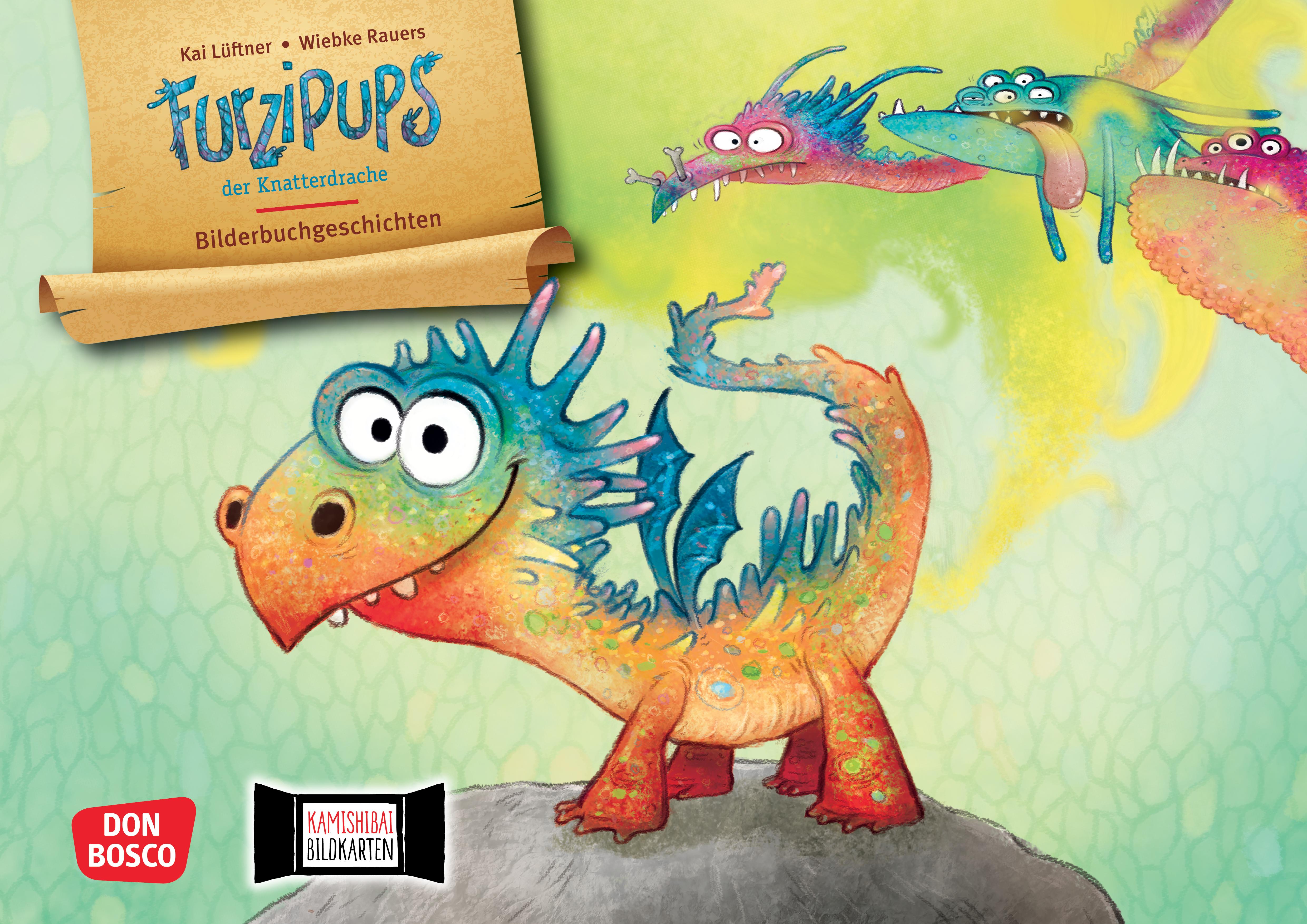 Don Bosco Kamishibai-Bildkarten „Furzipups, der Knatterdrache“
