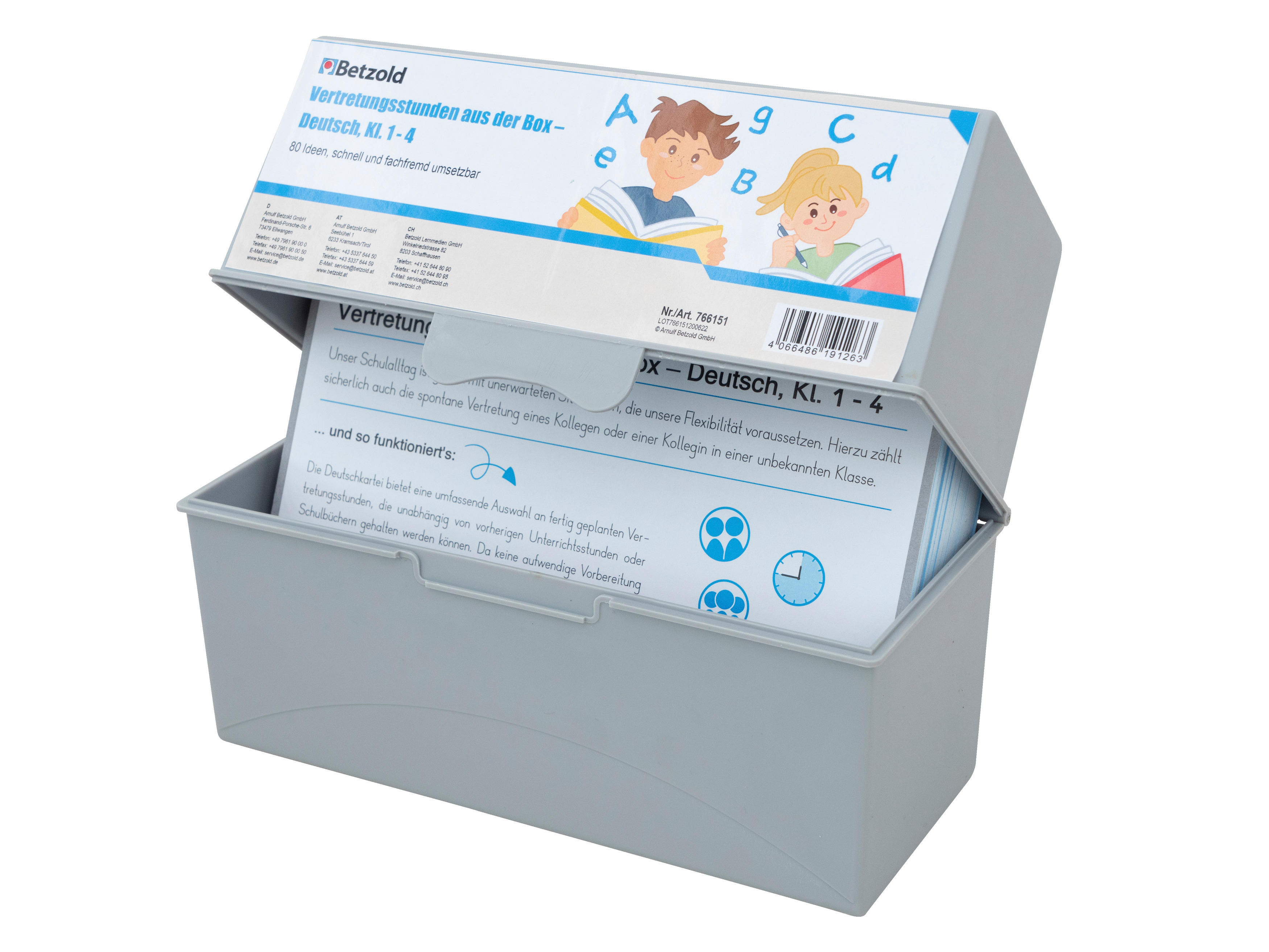 Betzold Vertretungsstunden aus der Box – Deutsch, Klasse 1 bis 4