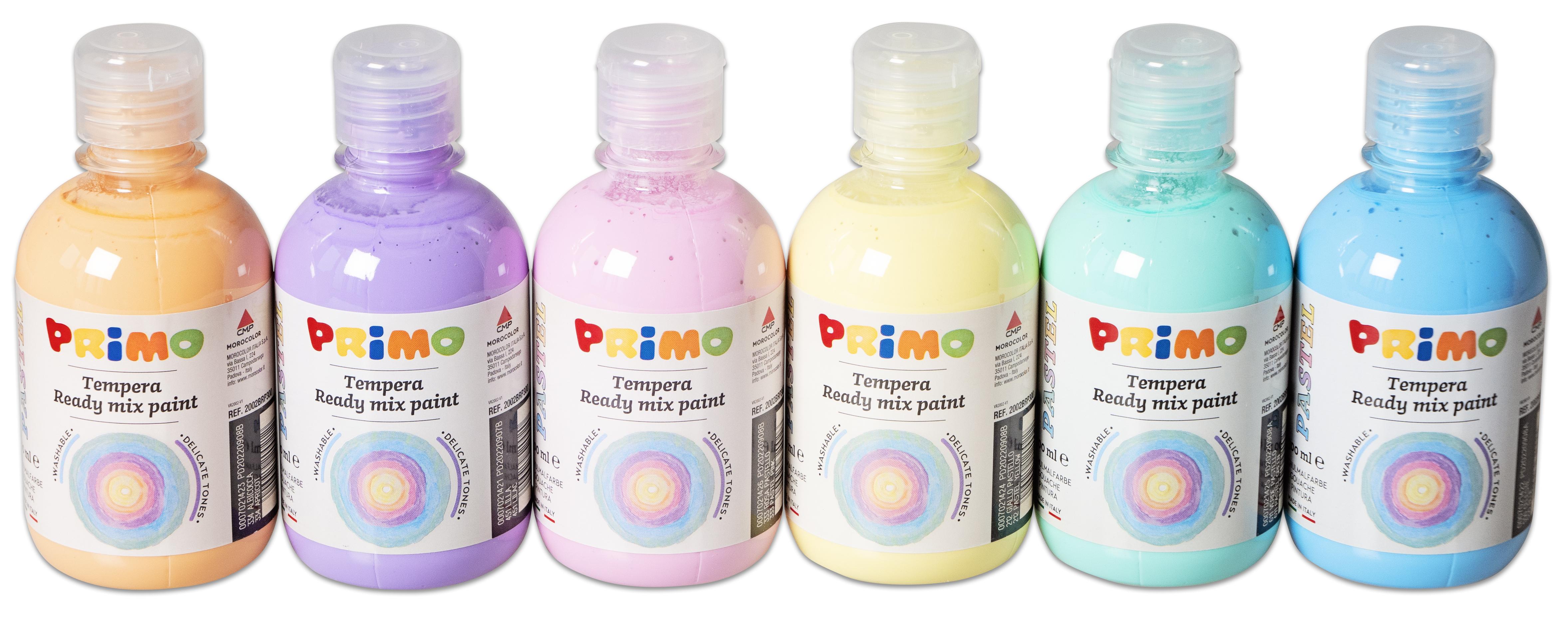 Primo Temperafarbe „Pastell“, 6er-Set