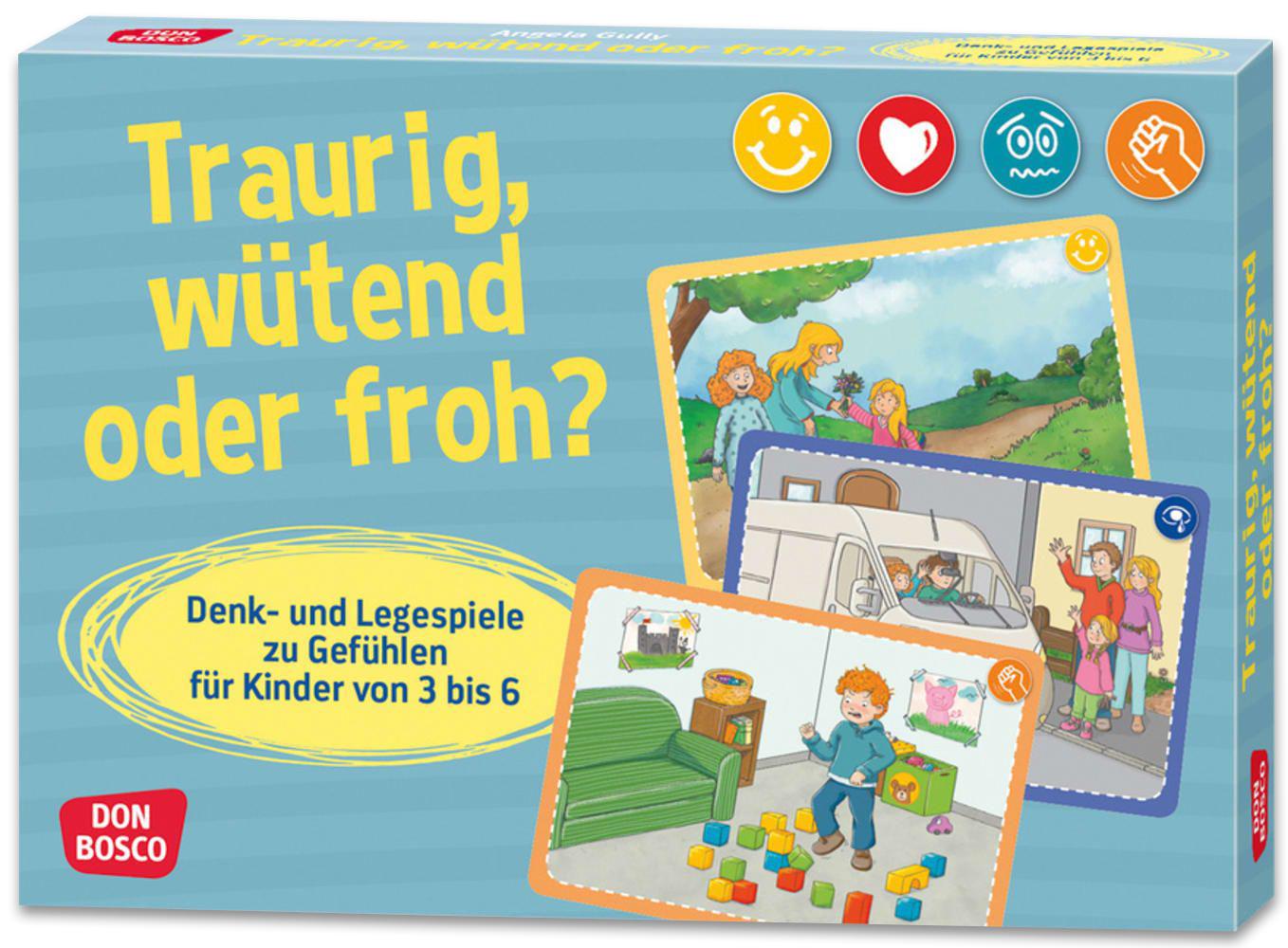 Don Bosco Denk- und Legespiel „Traurig, wütend oder froh?“