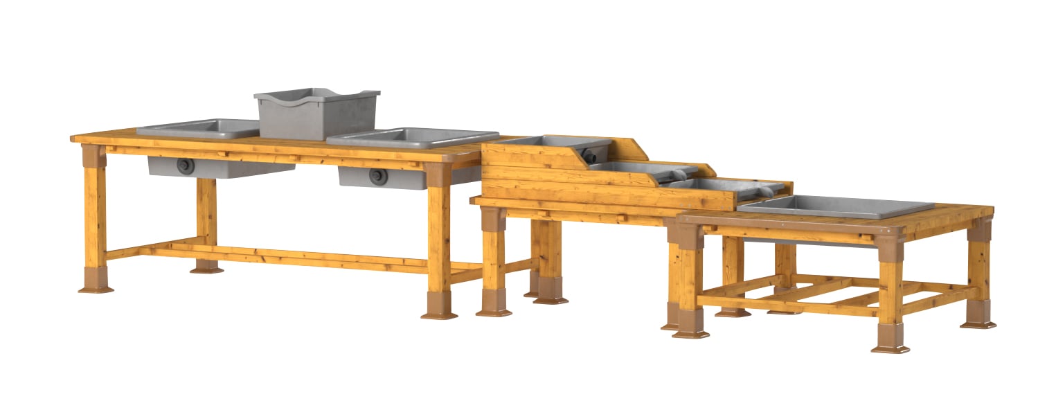 Wisdom Outdoor-Matschanlage, 3er-Set