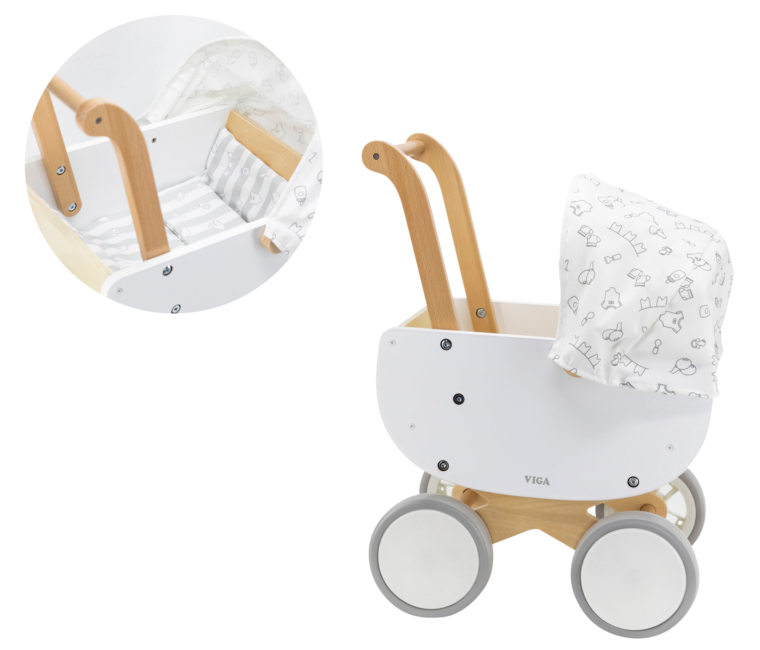 VIGA Puppenwagen aus Holz