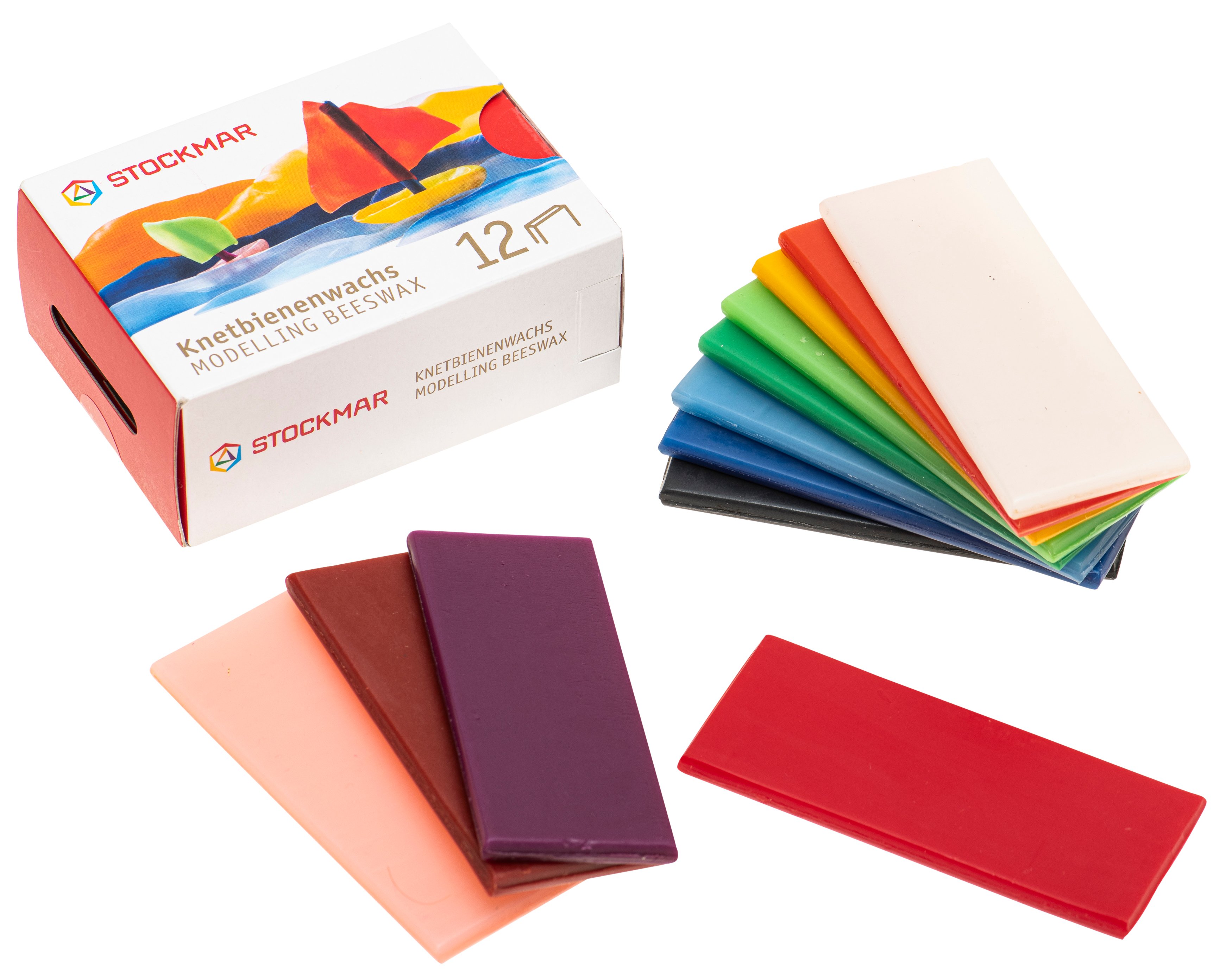 STOCKMAR Knetbienenwachs, 12 Farben