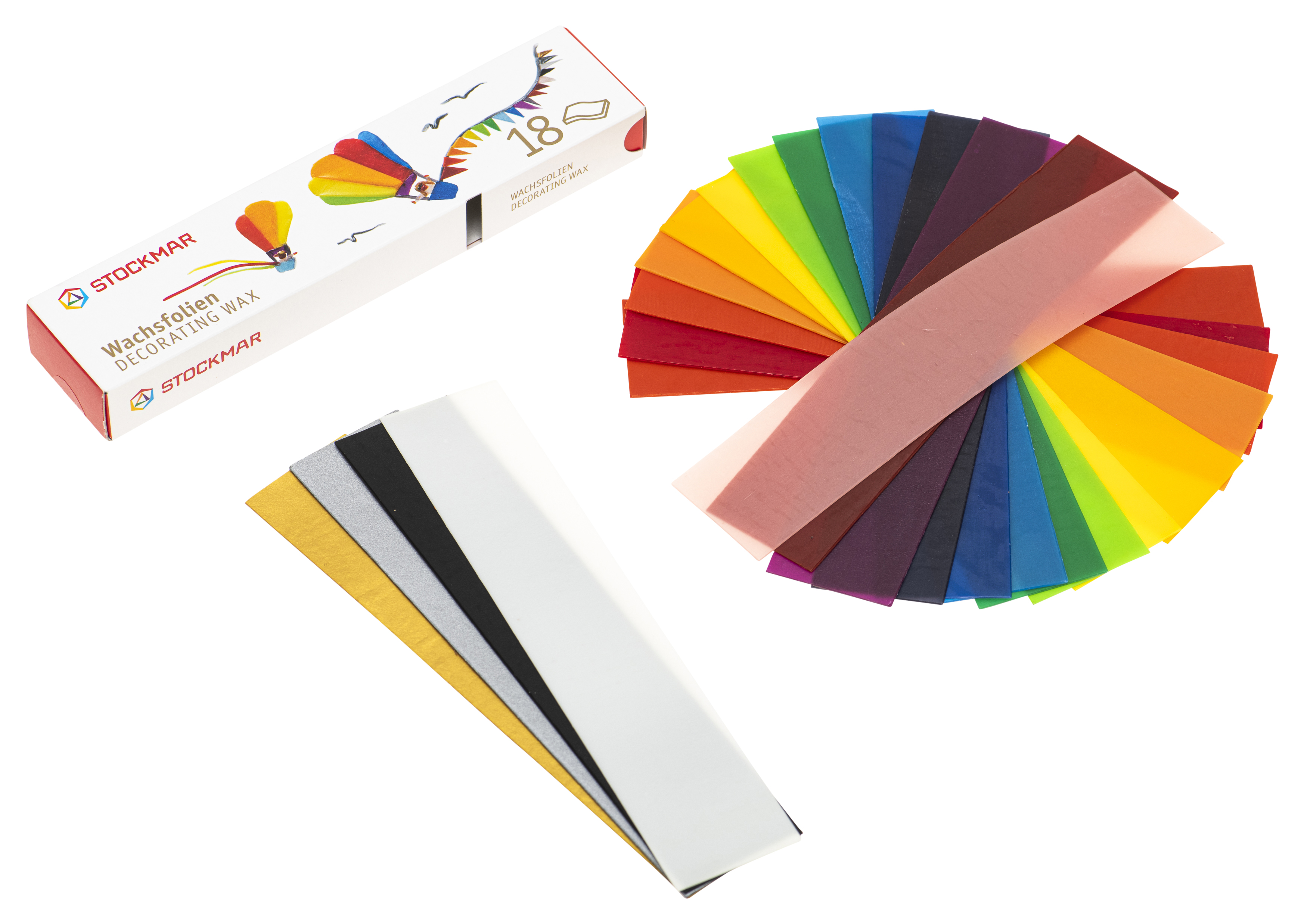 STOCKMAR Wachsfolien, 18 Farben, Größe: 200 x 100 mm