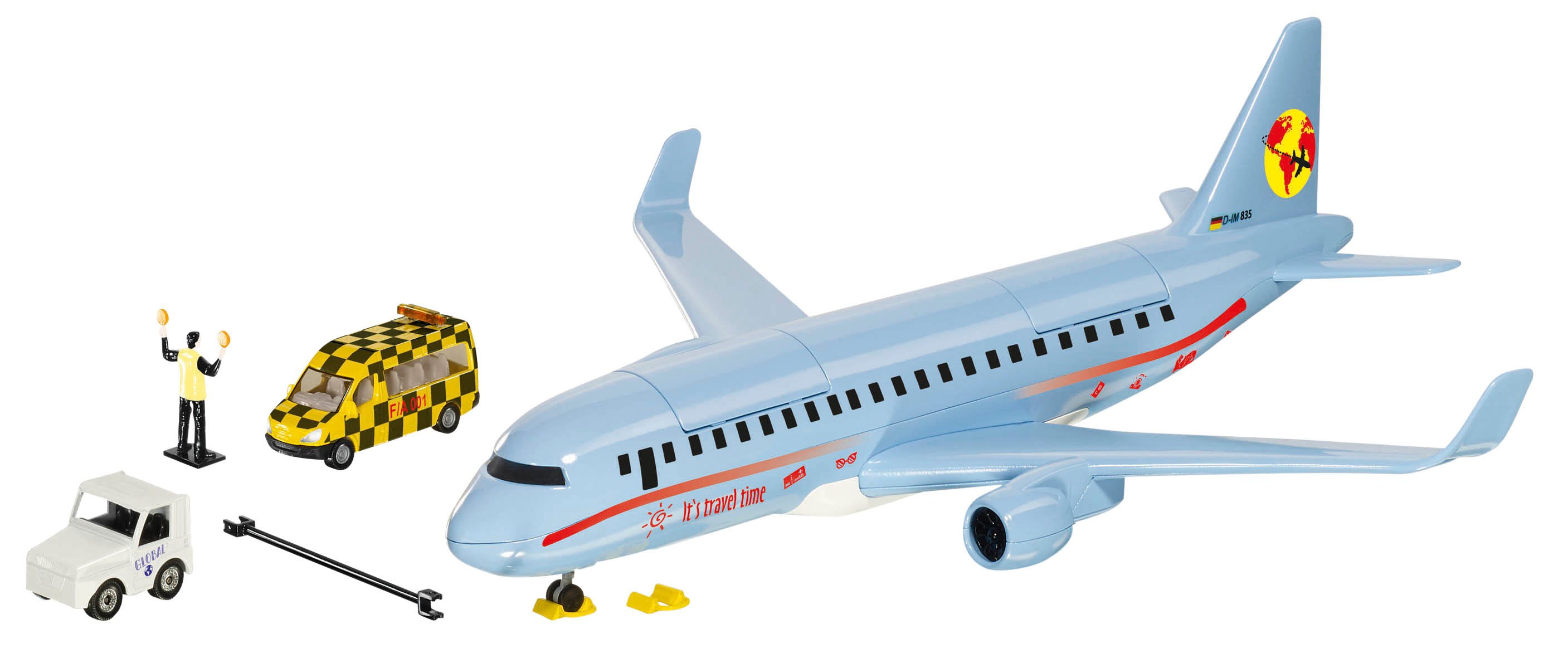 Siku Verkehrsflugzeug mit Zubehör