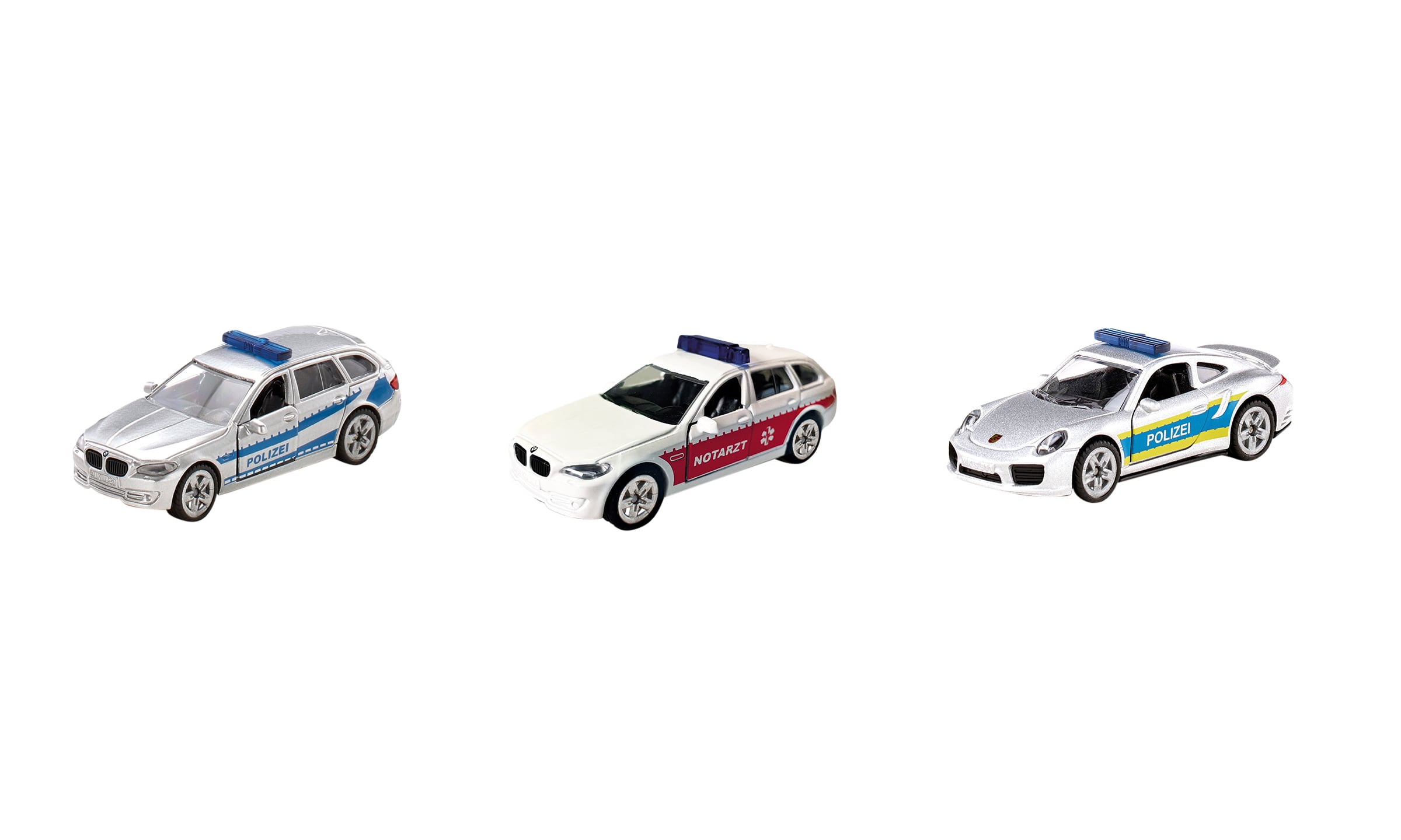 Siku Polizei- und Rettungsfahrzeuge-Set, 1:87, 3 Stück