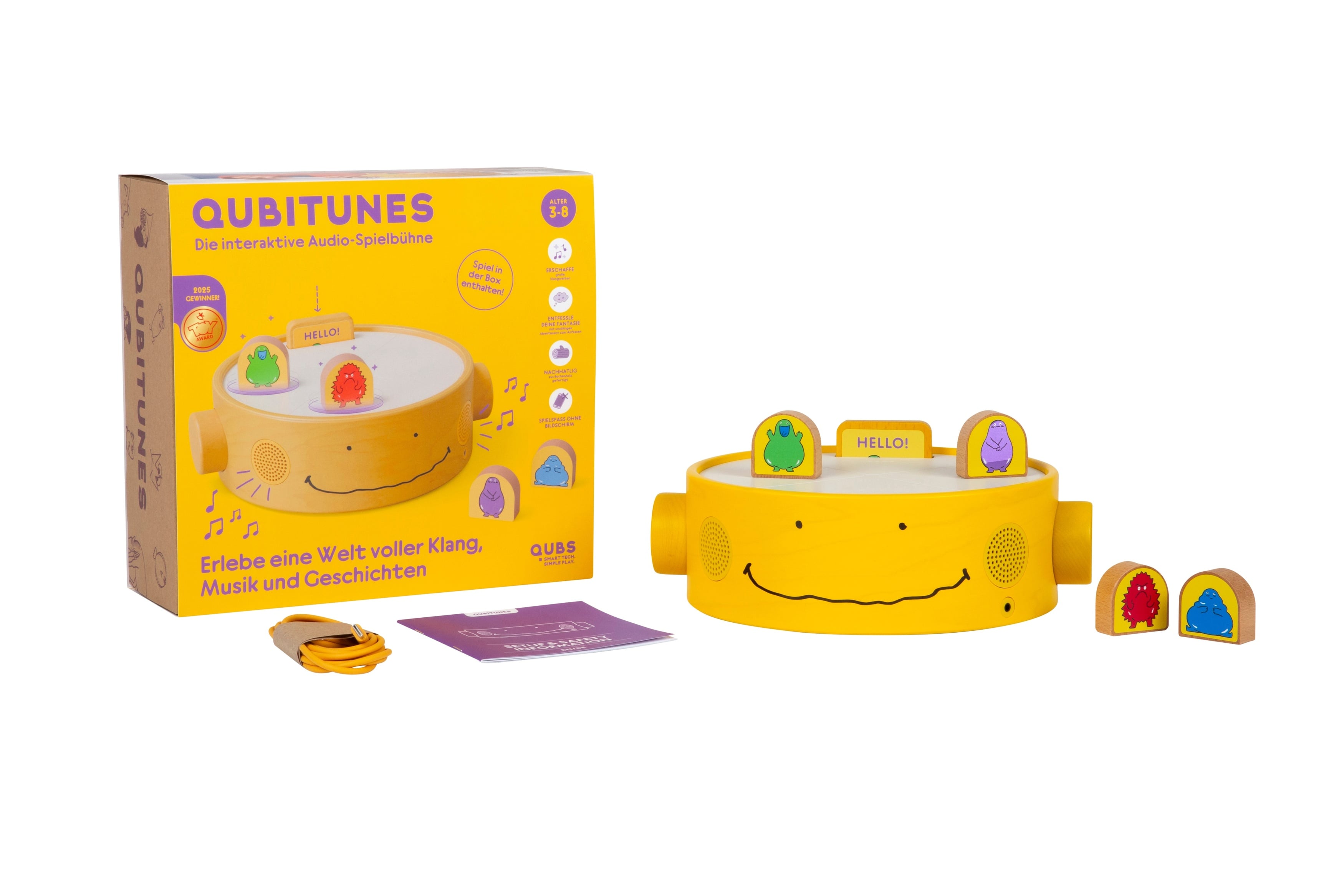 QUBS Qubitunes Interaktive Holz-Spielbühne