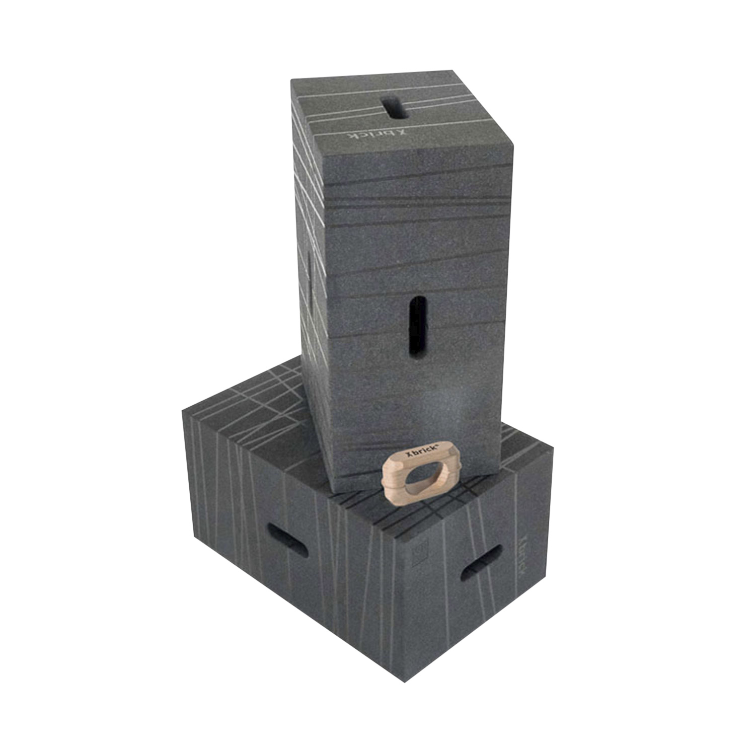 Xbrick® 2er-Set Multifunktionshocker-Baustein, Farbe: blau
