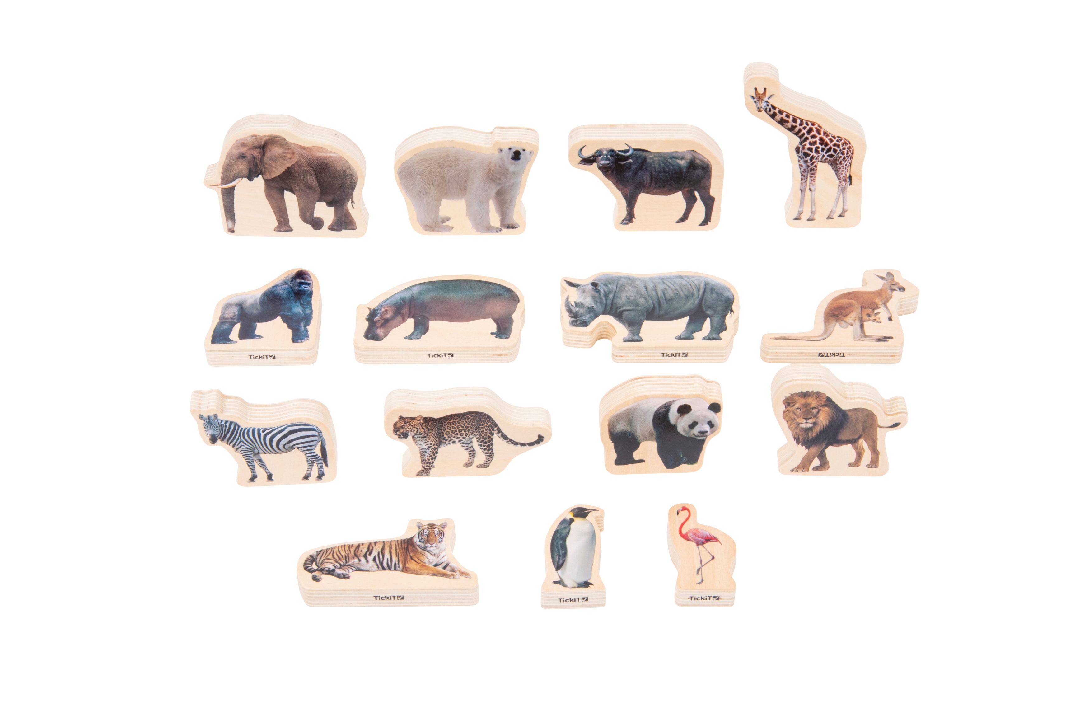 TickIt Wildtiere aus Holz