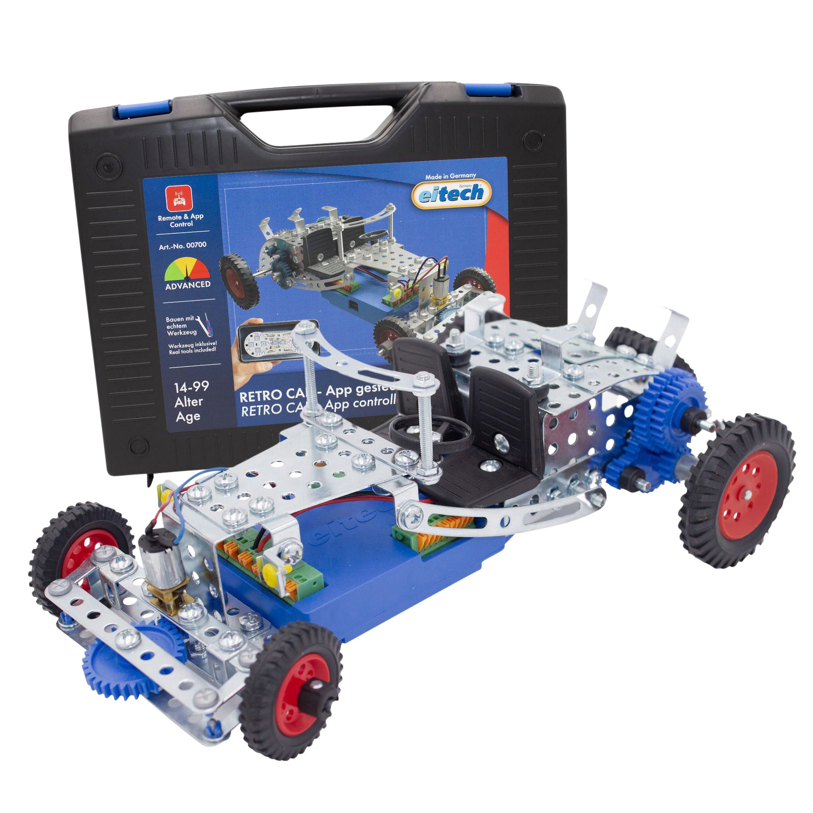 eitech Metallbaukasten - Retro Car, appgesteuert