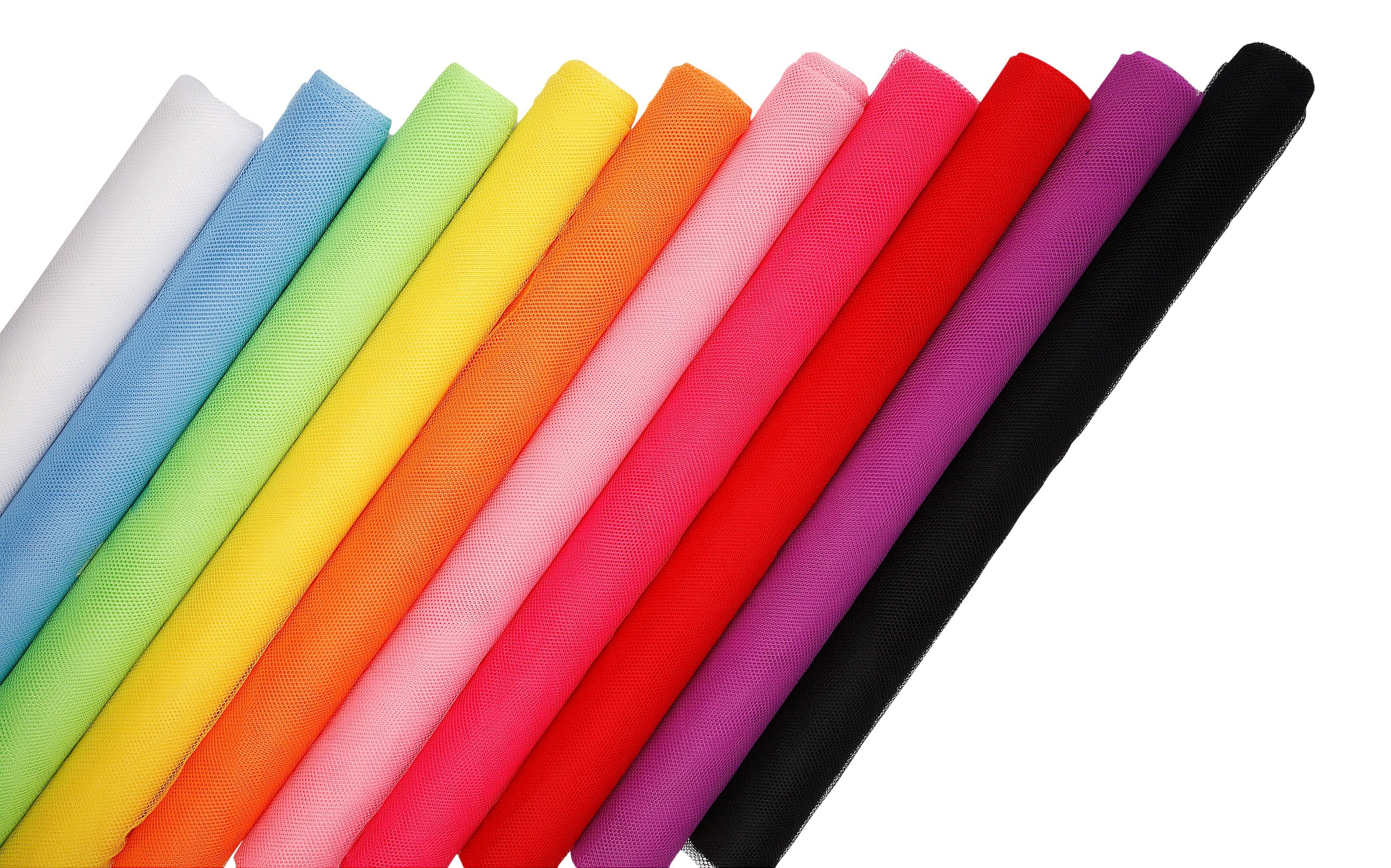 creativ company Tüllstoff auf Rolle, 10 Farben à 5 m