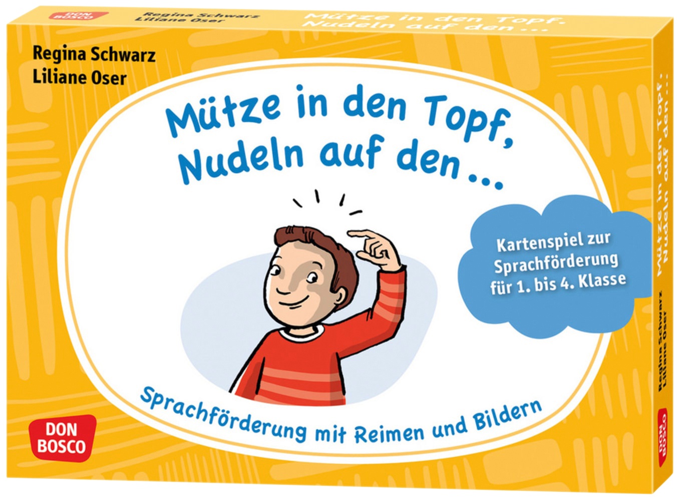 Don Bosco Sprachförderung mit Reimen und Bildern „Mütze in den Topf, ...“