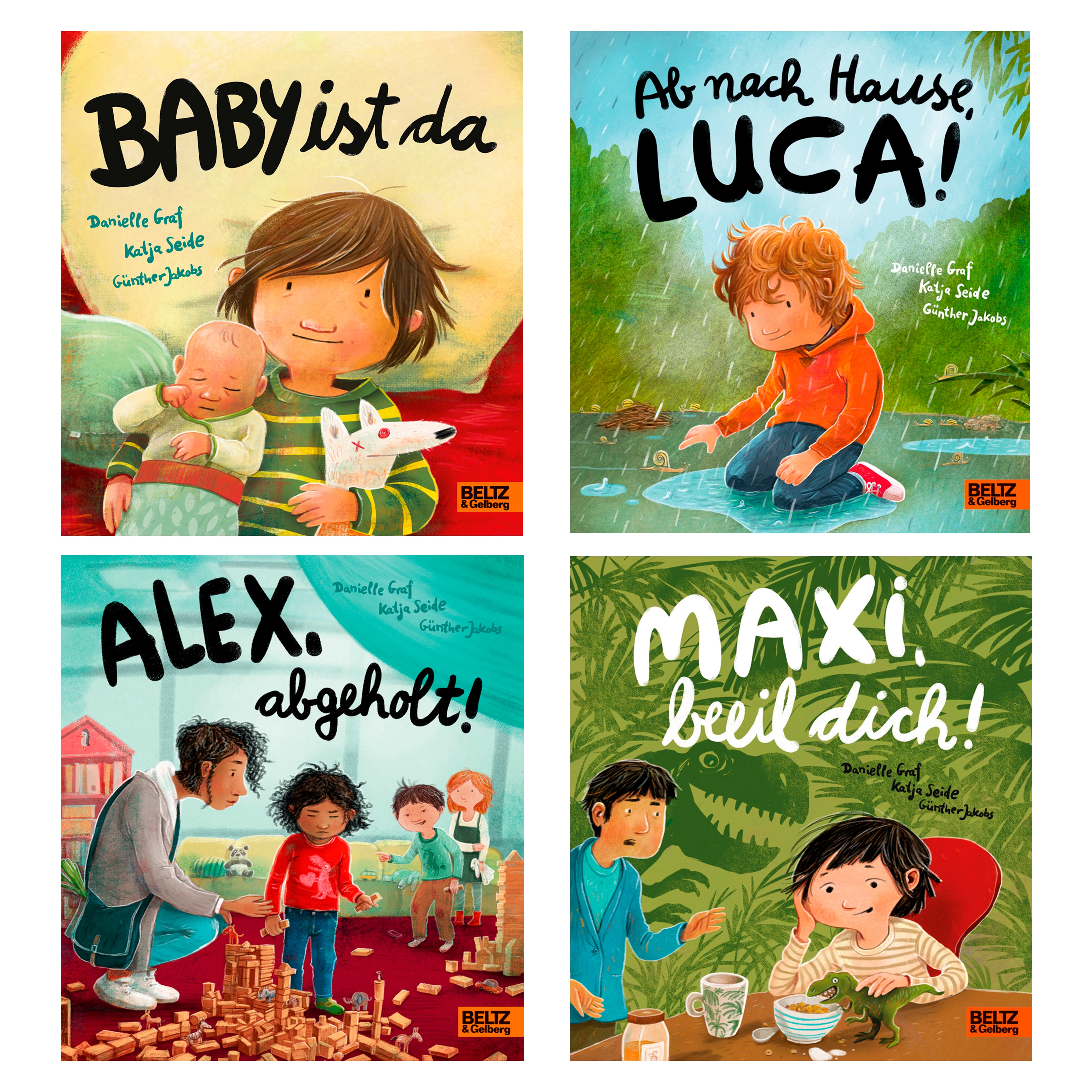 BELTZ Pappbilderbuch-Paket Alex, Maxi, Luca und Baby