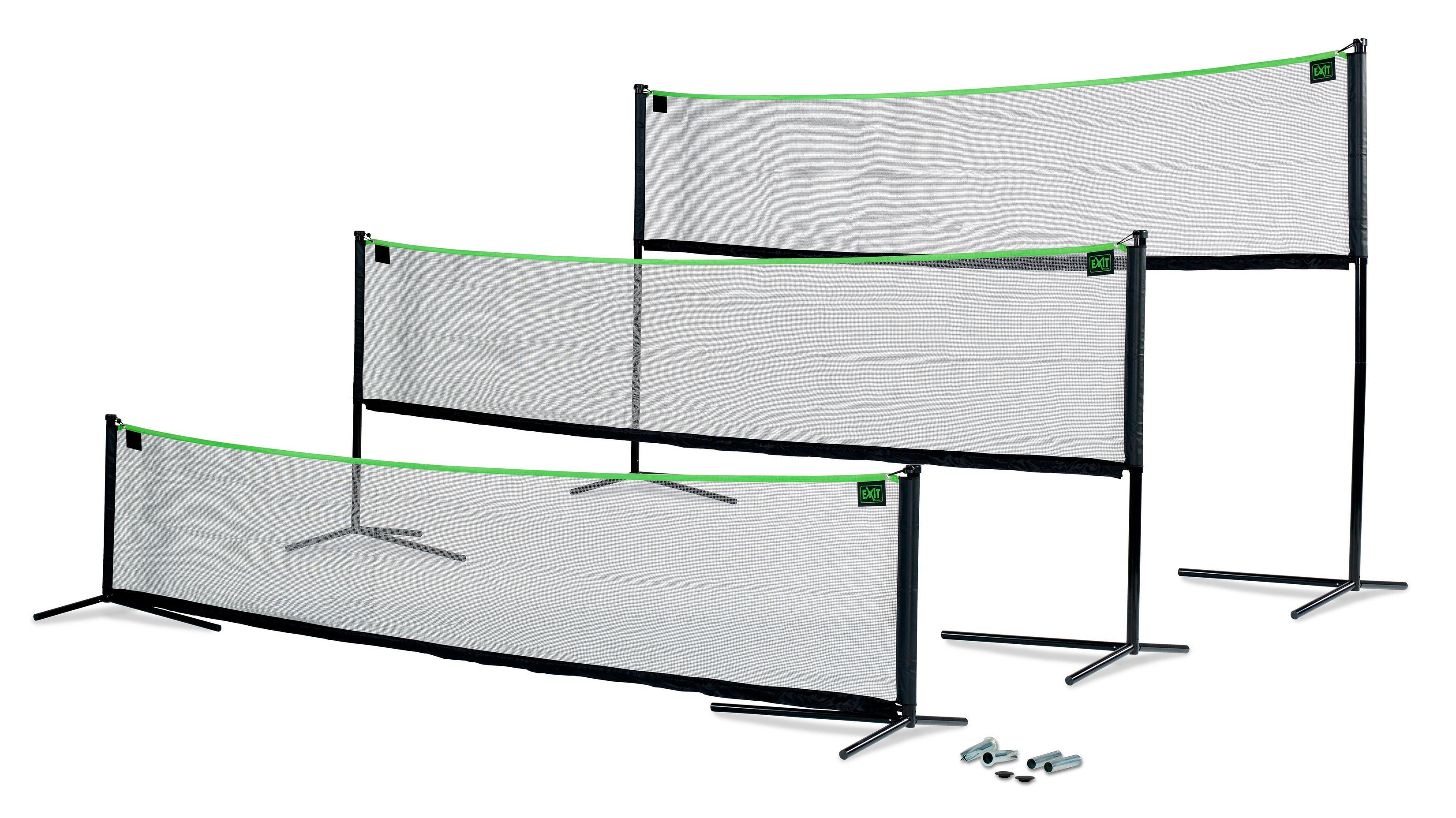 EXIT Verstellbares Sportnetz, 243 x 500 cm, Badmintonnetz & Ballnetz
