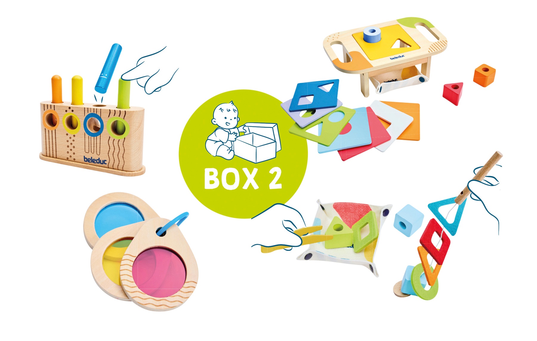 beleduc Kleine Entdecker-Box Motorik, 18 bis 24 Monate, Motorikspiel